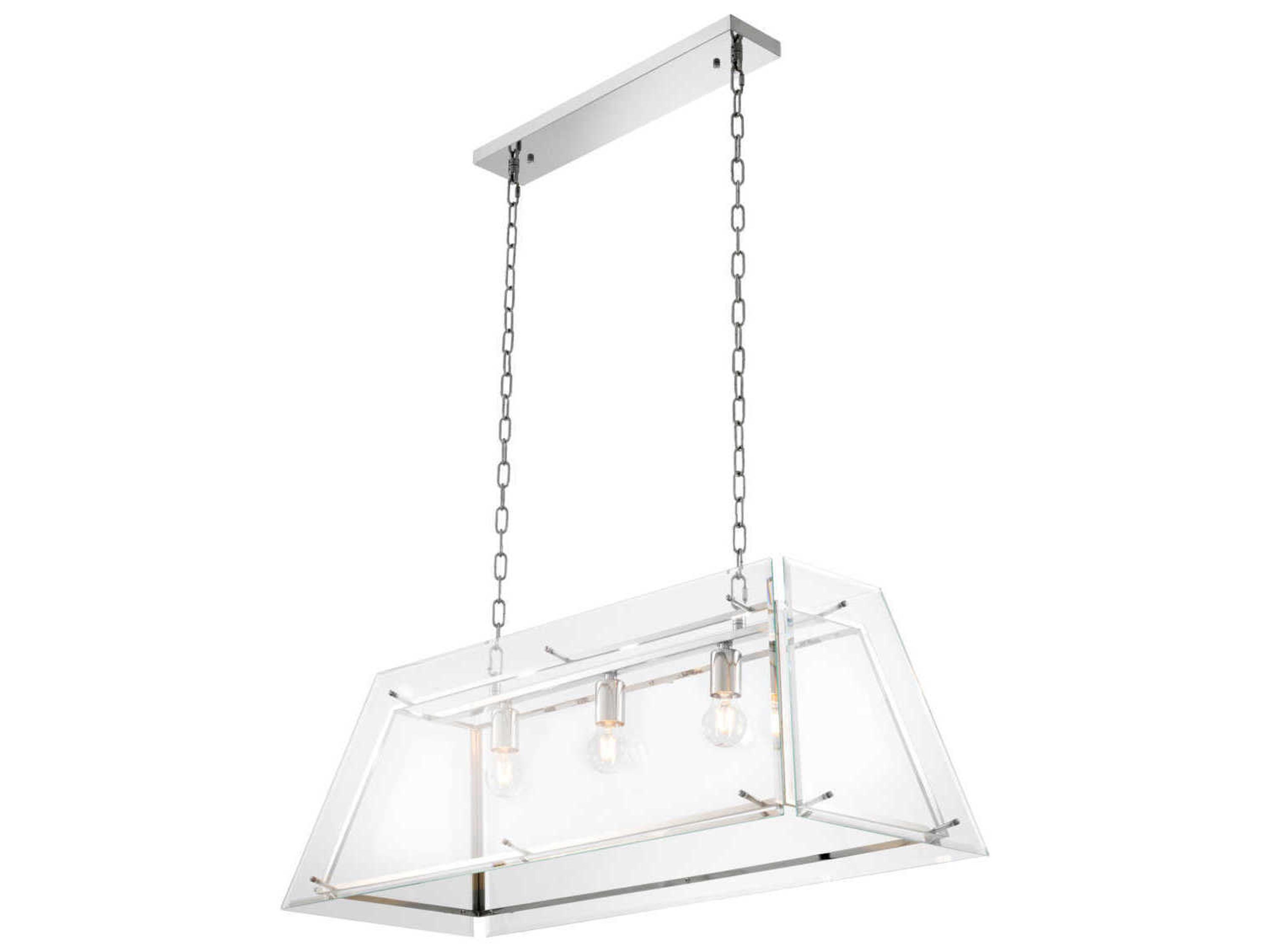 Eichholtz Azure L Nickel Bevelled Glass Chandelier