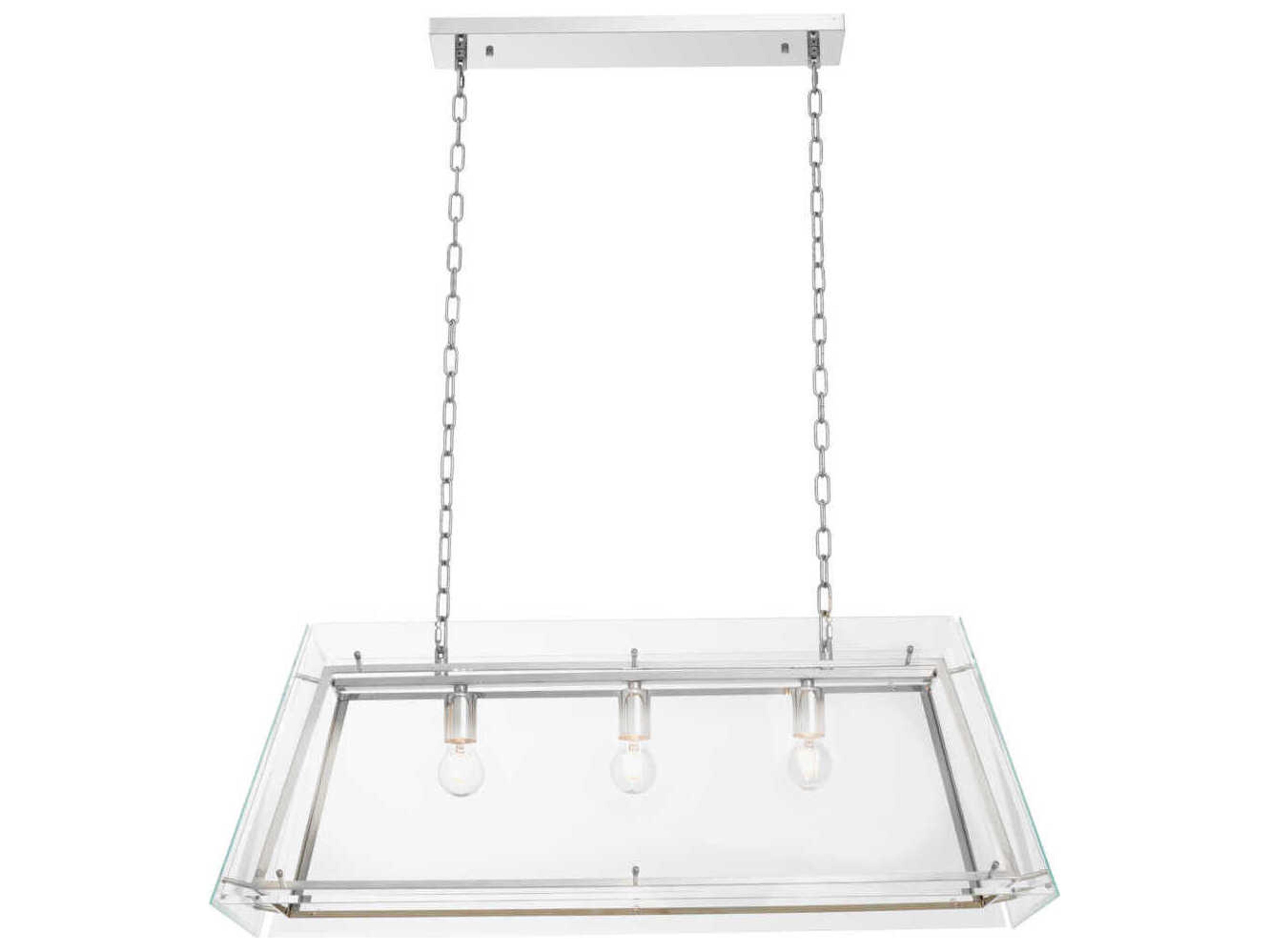 Eichholtz Azure L Nickel Bevelled Glass Chandelier