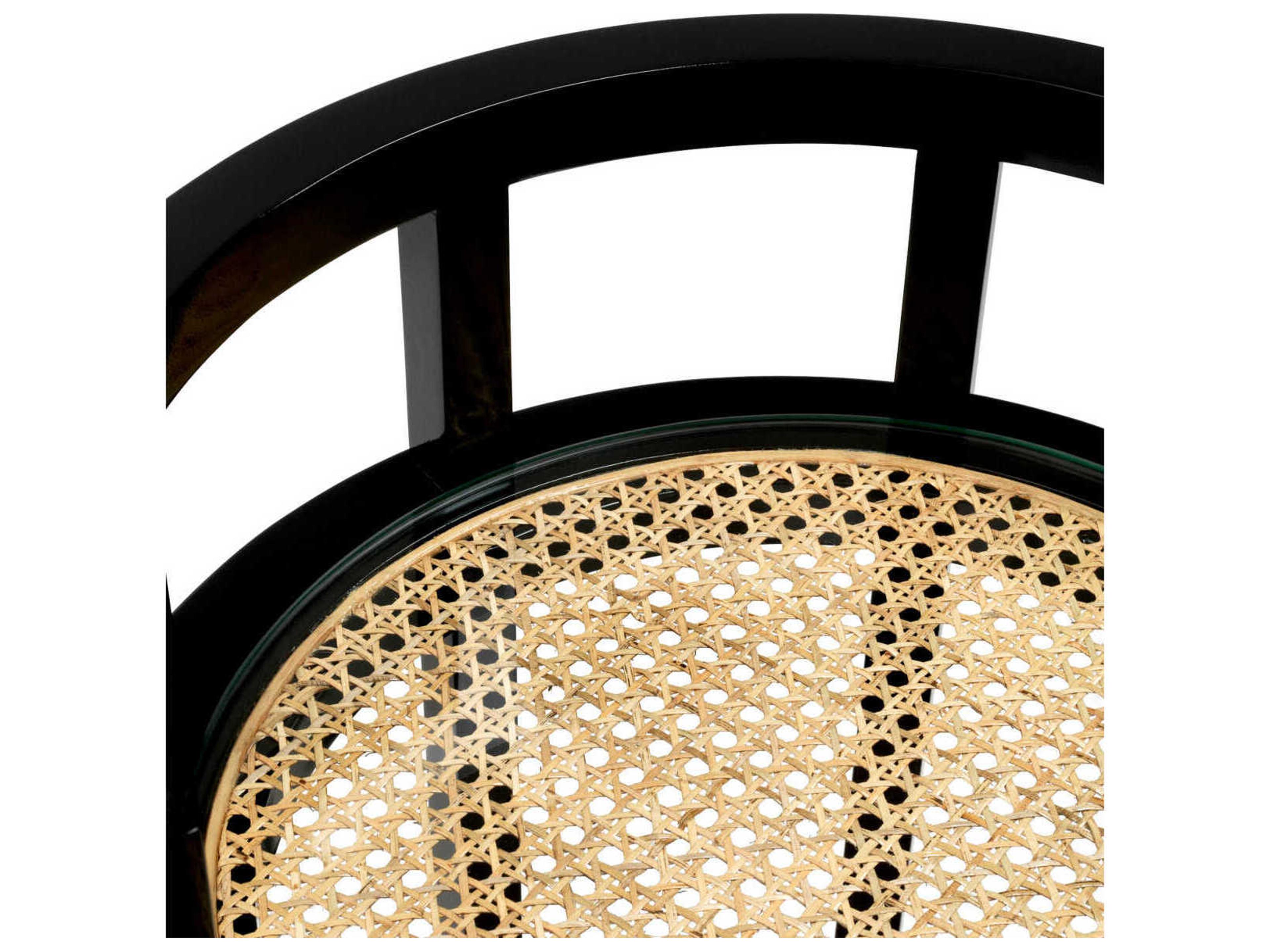 Eichholtz Bahamas Black Natural Cane Trolley