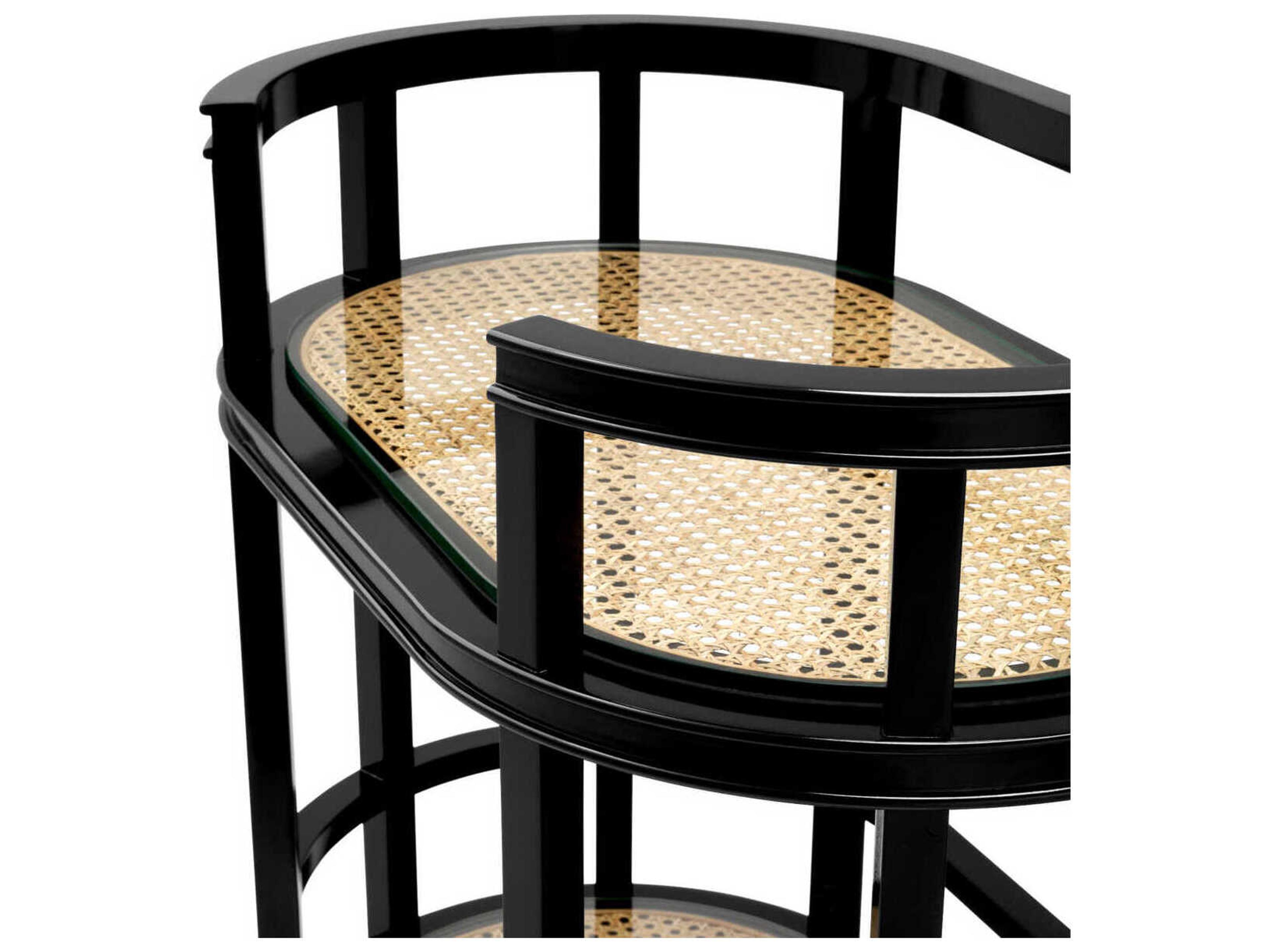 Eichholtz Bahamas Black Natural Cane Trolley