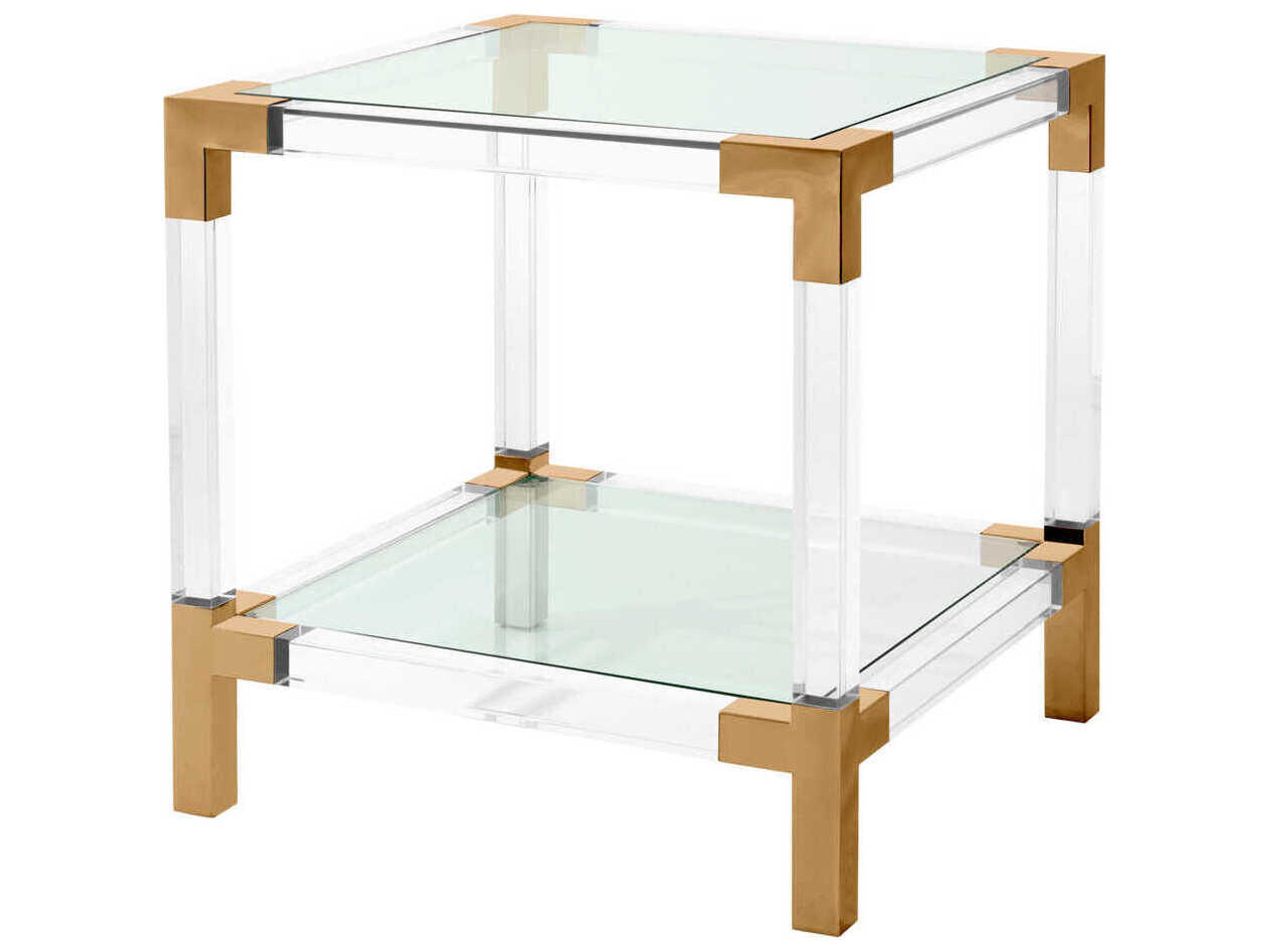 Royalton Brushed Brass Side Table