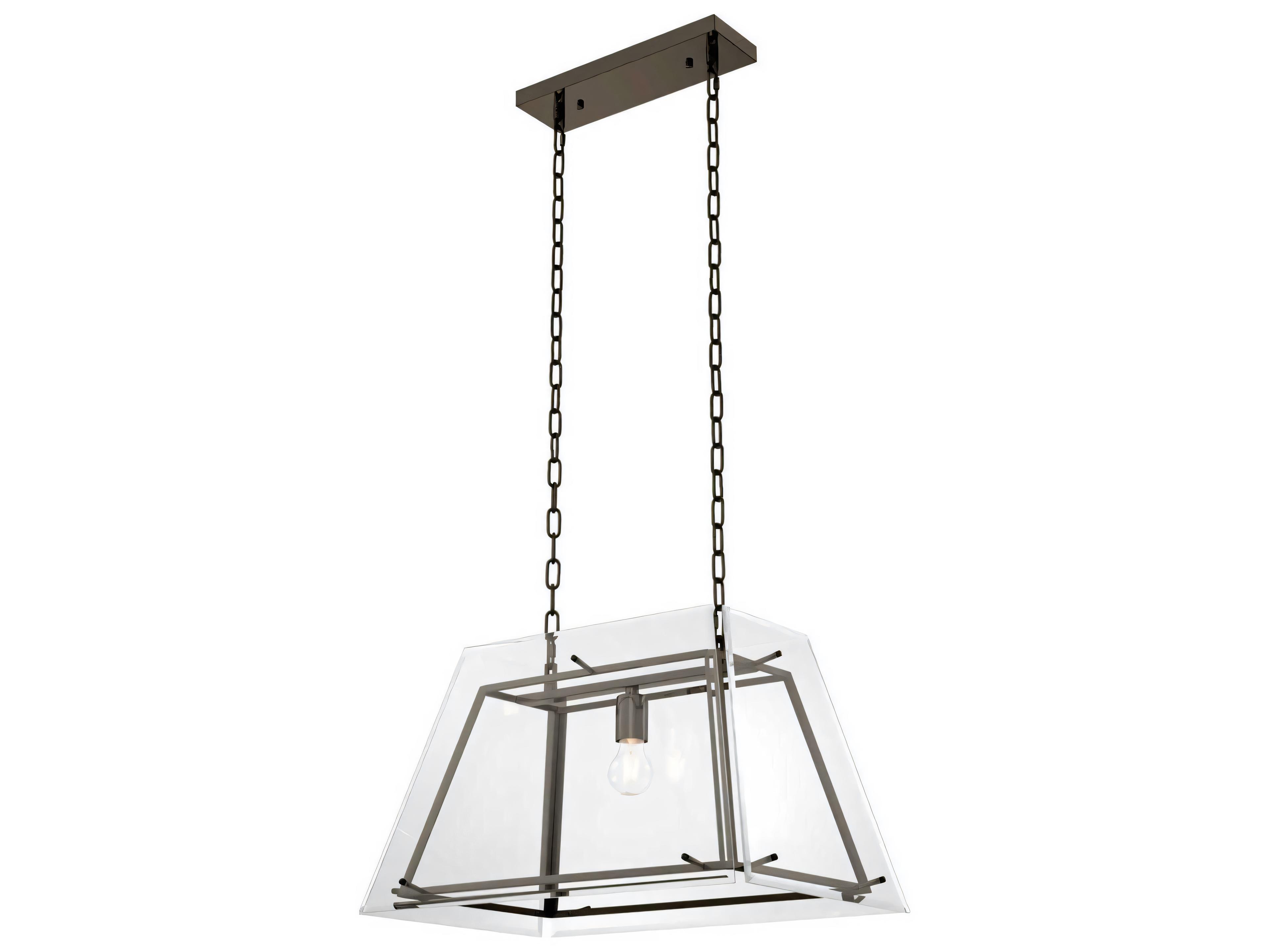 Azure S Bronze Bevelled Glass Chandelier