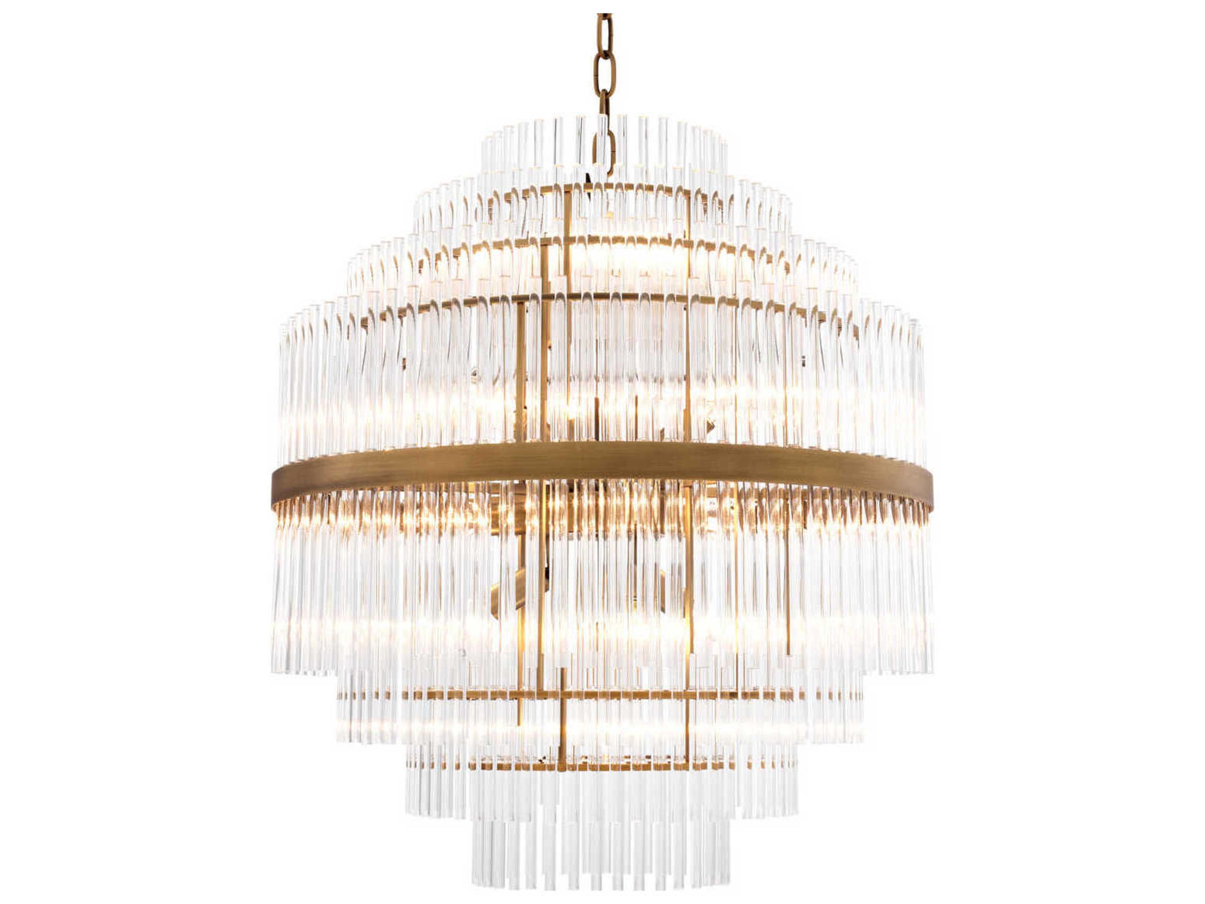 East Antique Brass Chandelier