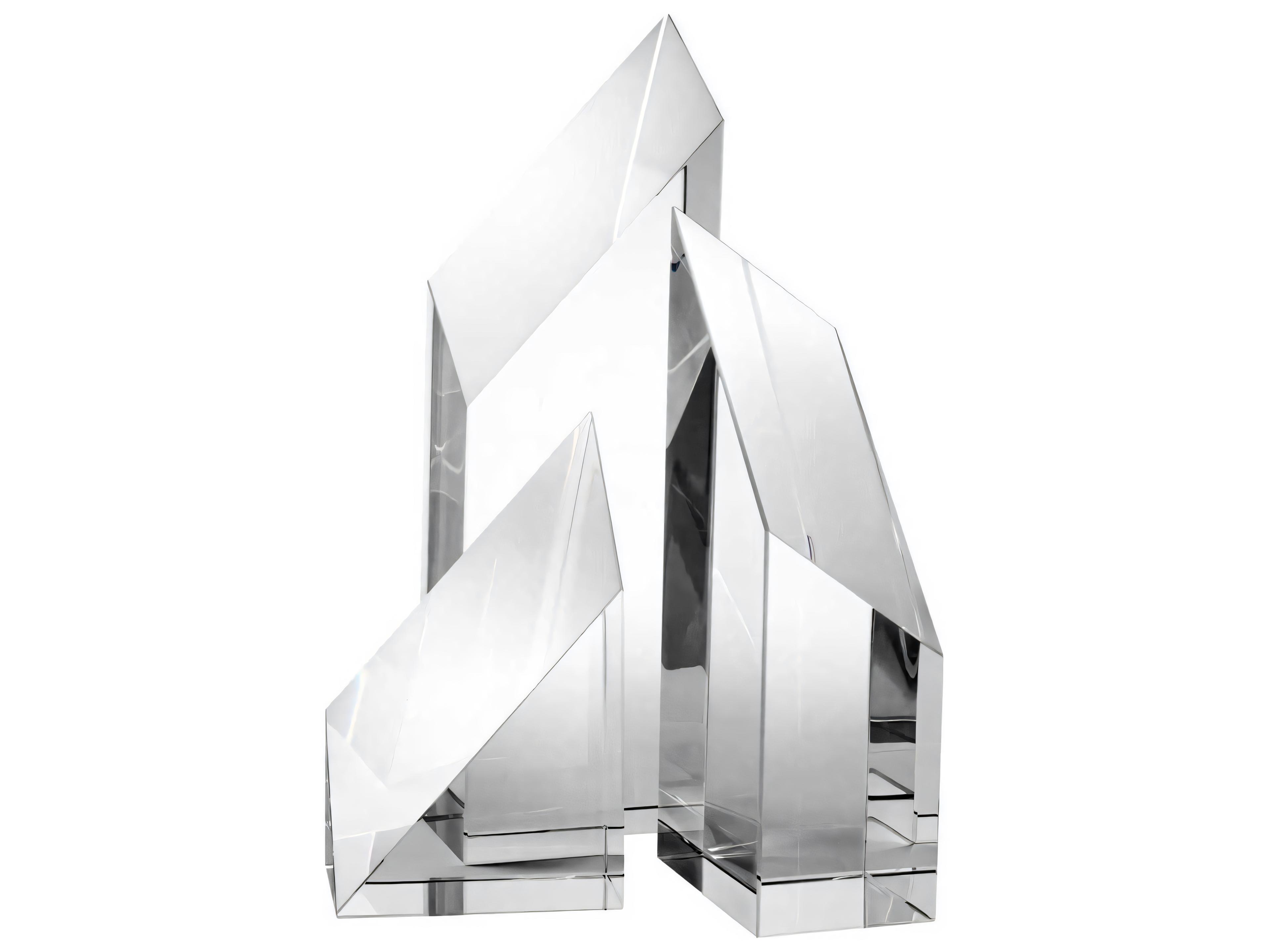 Scope Crystal Glass Object Set of 3