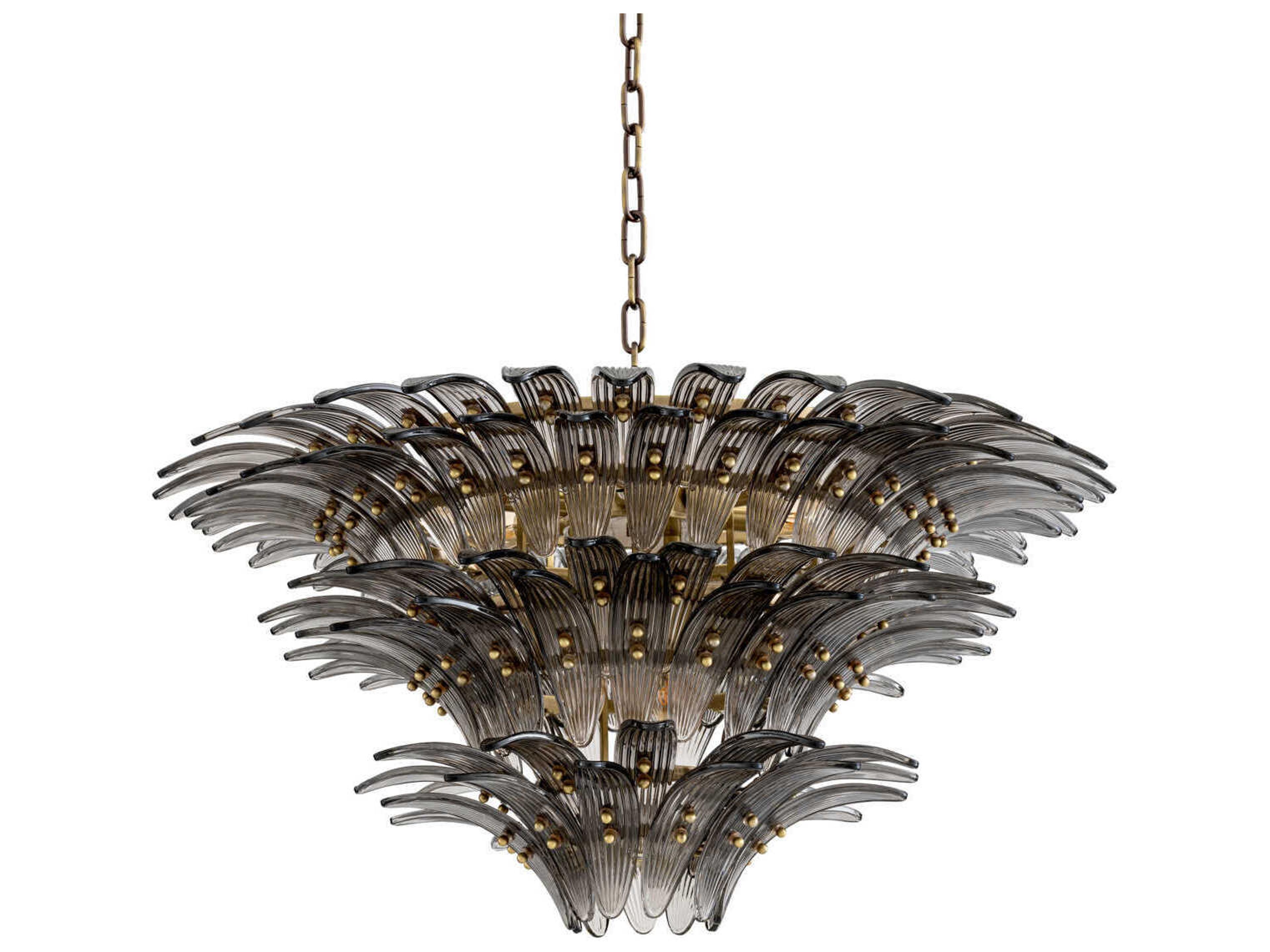 Eichholtz Italo Light Brushed Brass Chandelier