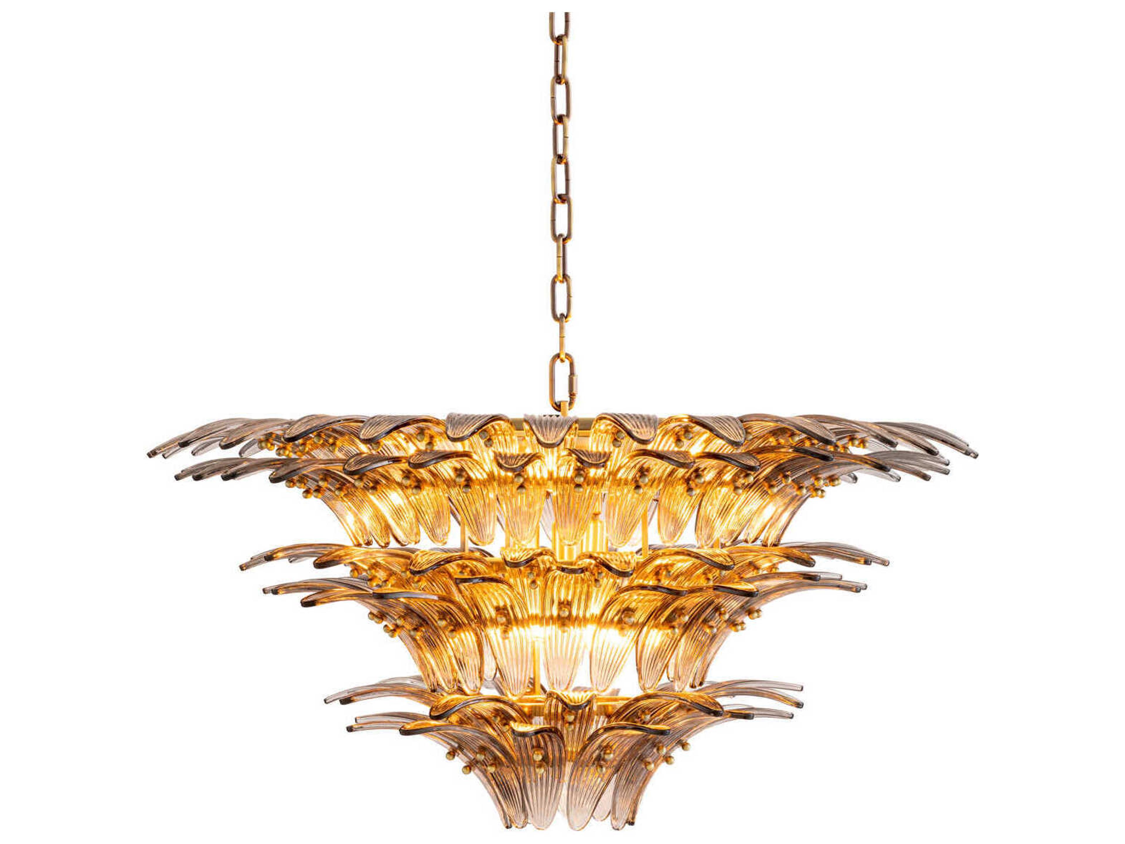 Eichholtz Italo Light Brushed Brass Chandelier