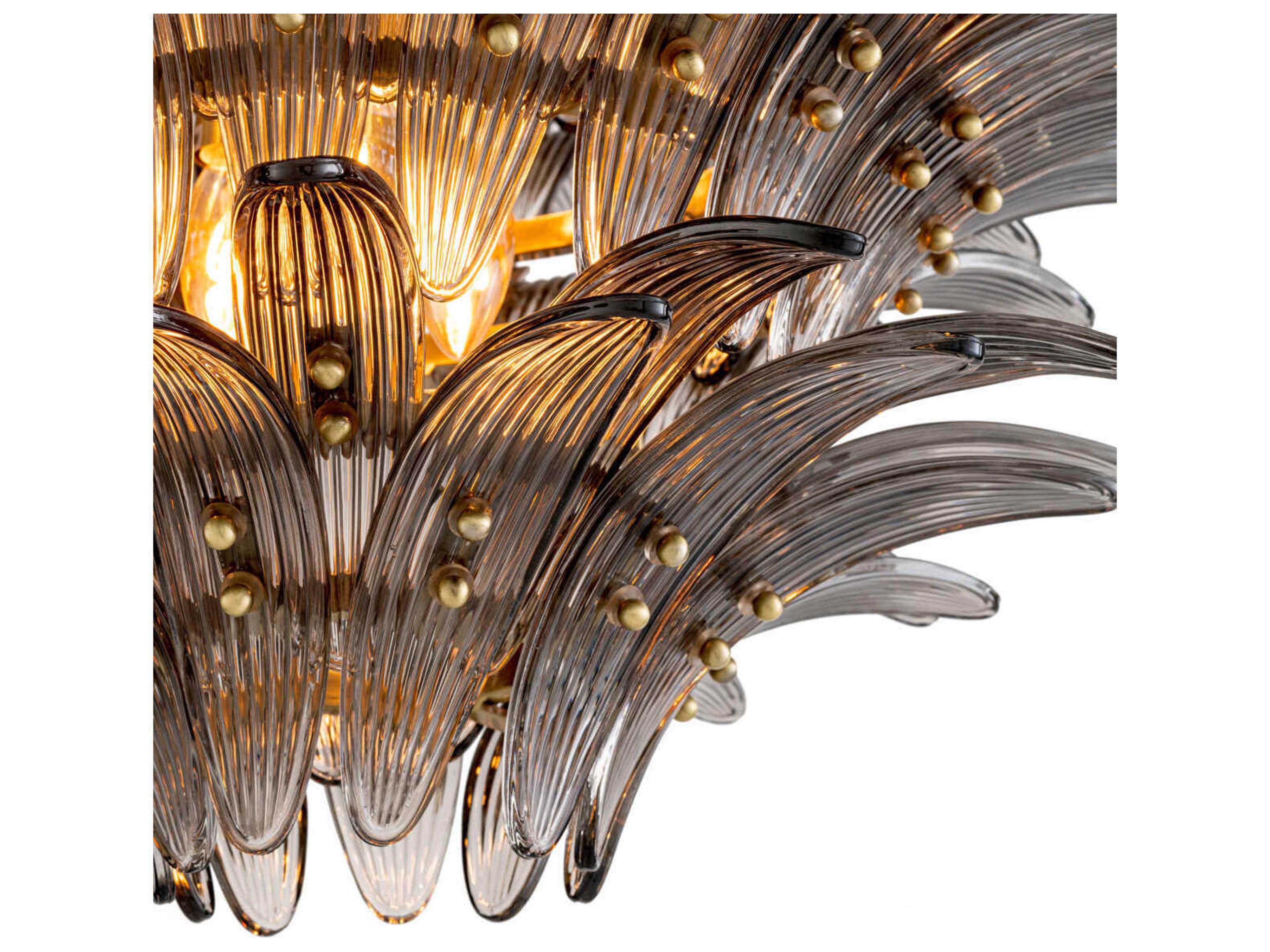 Eichholtz Italo Light Brushed Brass Chandelier