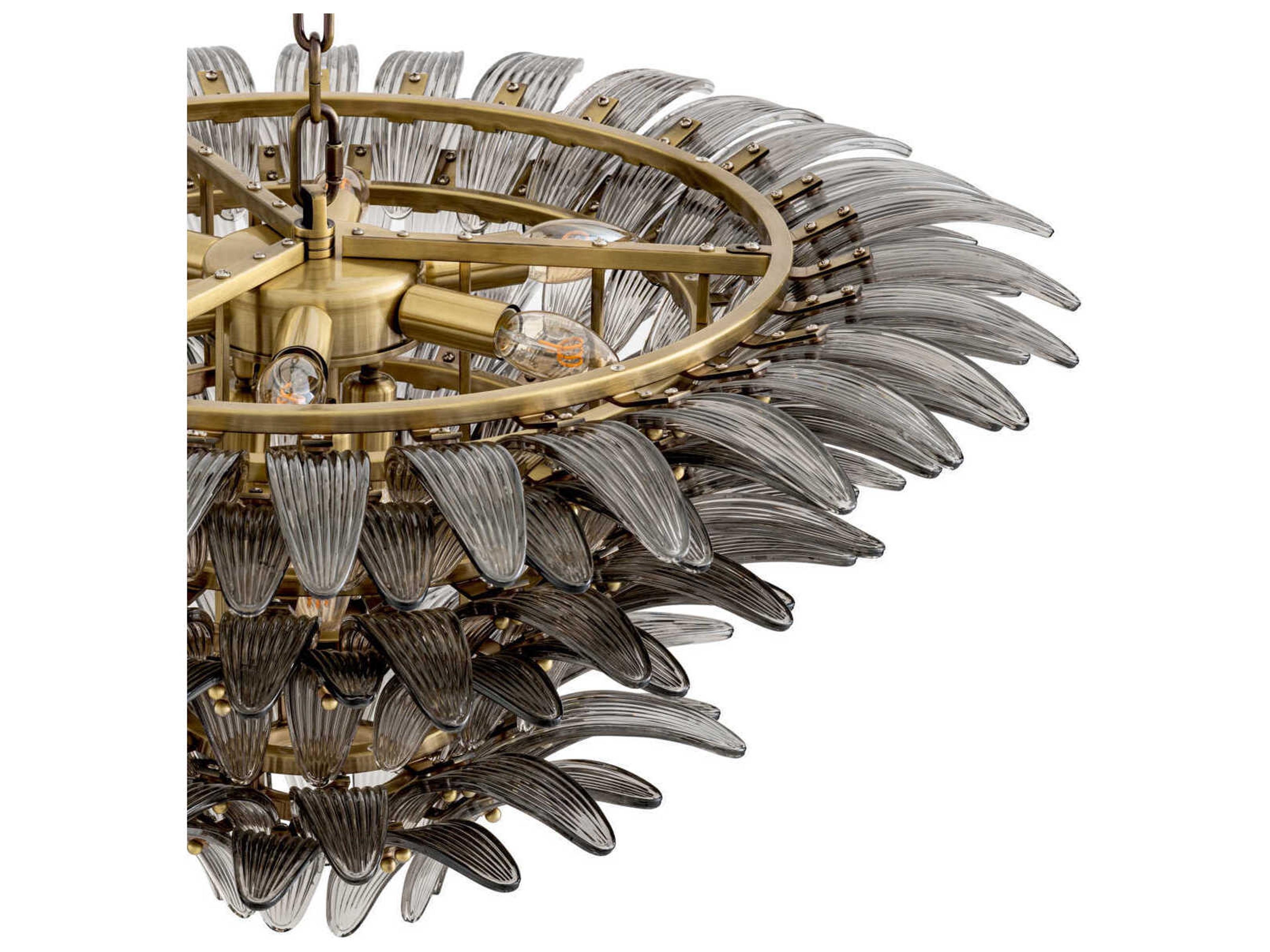 Eichholtz Italo Light Brushed Brass Chandelier