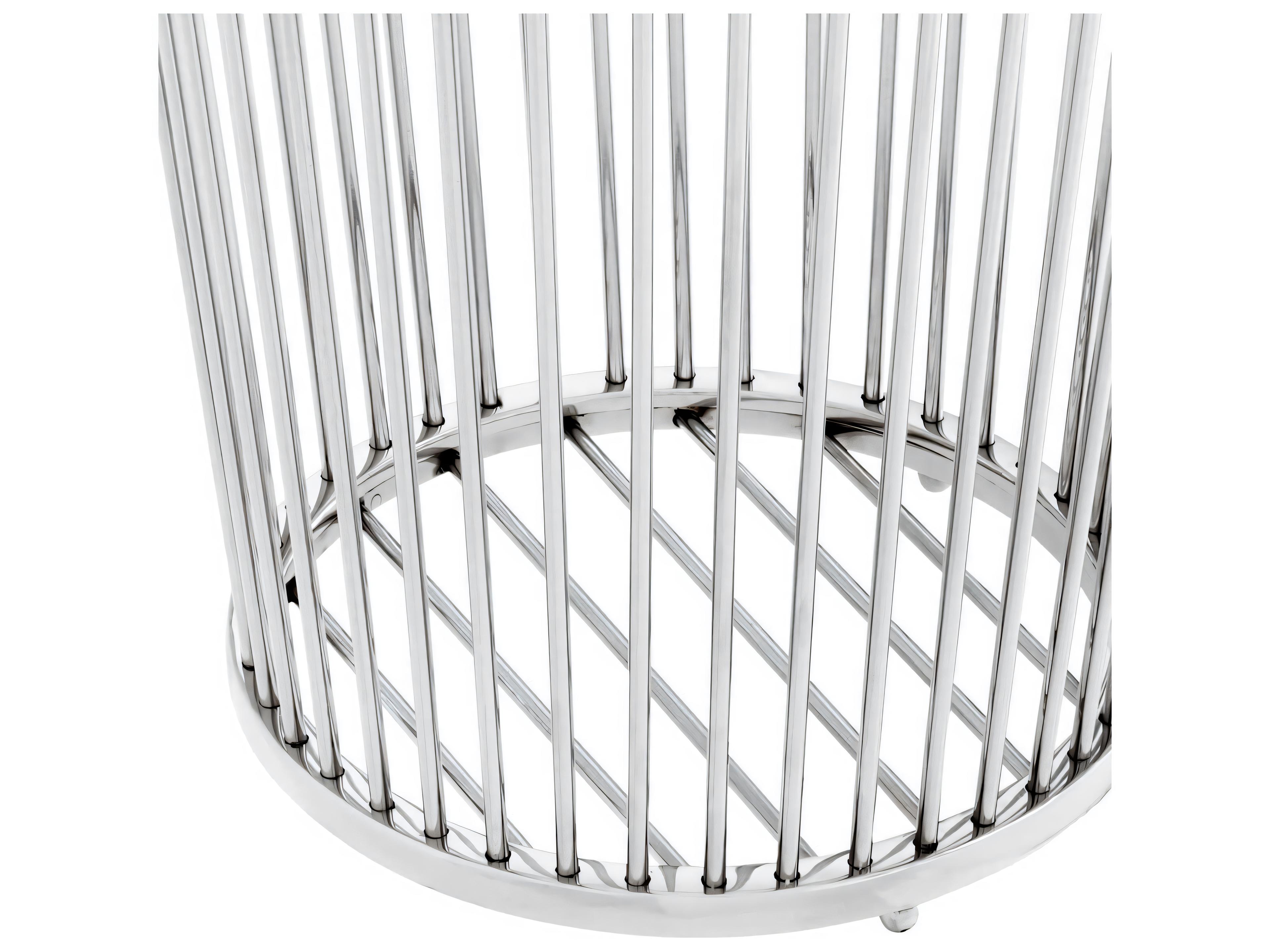 Eichholtz Baleana Pol Stainless Steel Towel Basket