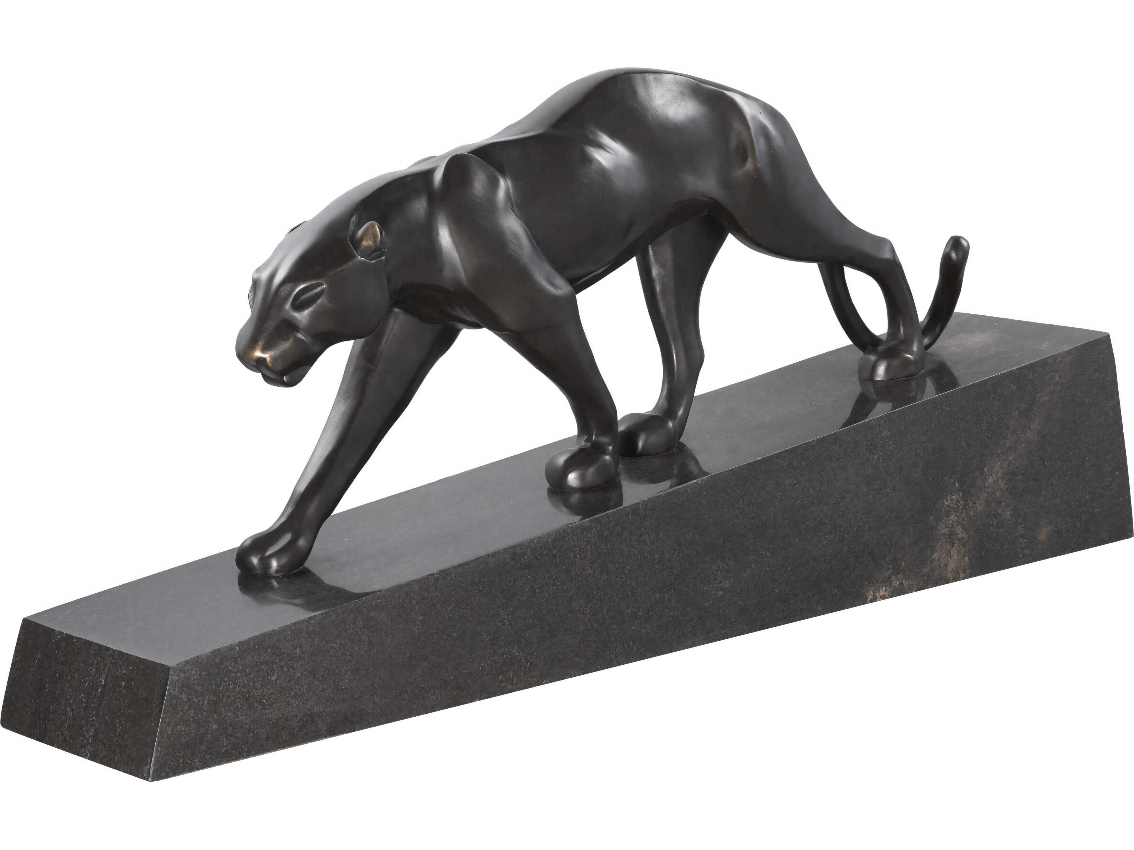 Eichholtz Bronze On Marble Base Pantherae