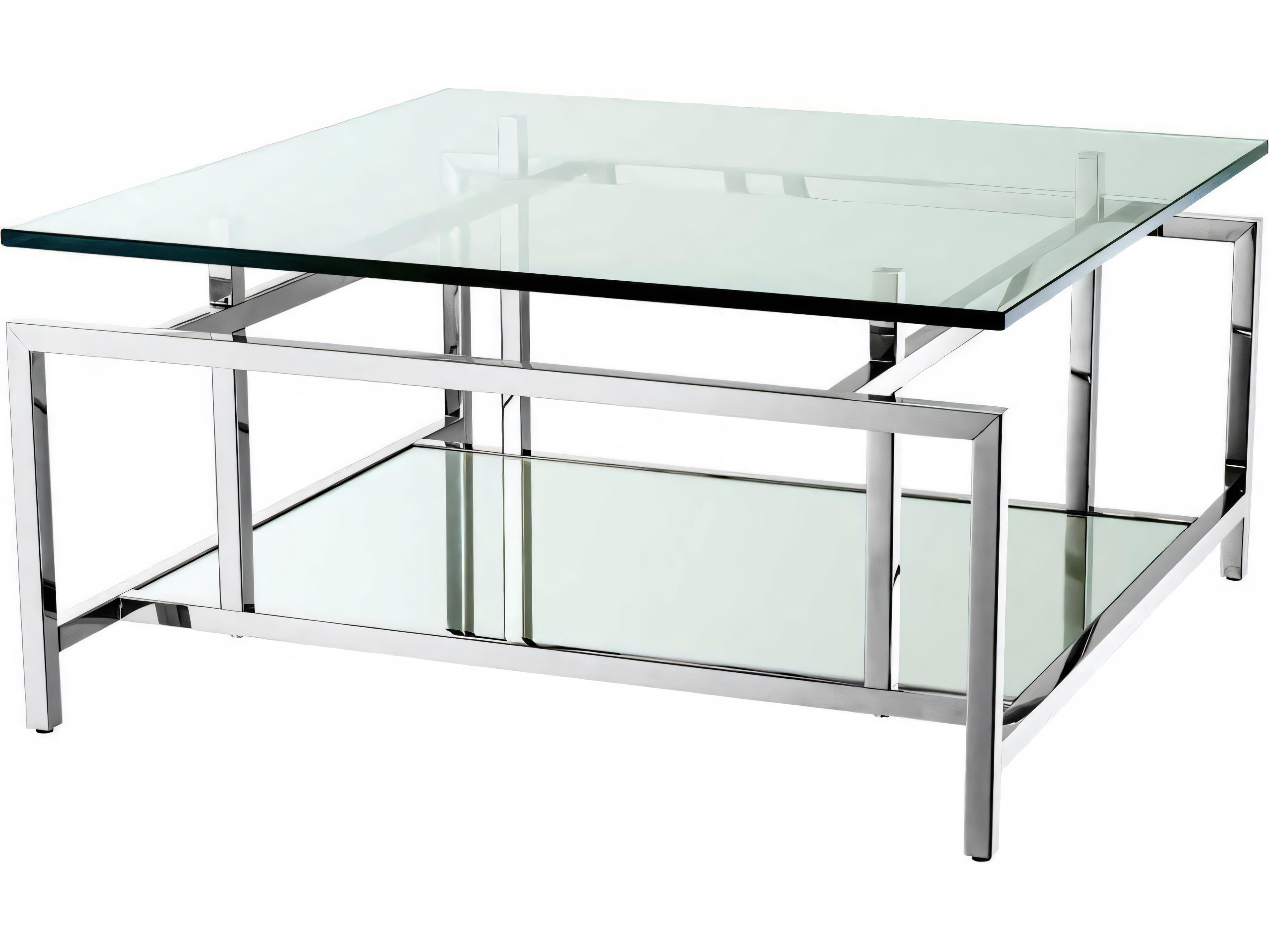 Superia Polished Stainless Steel Coffee Table