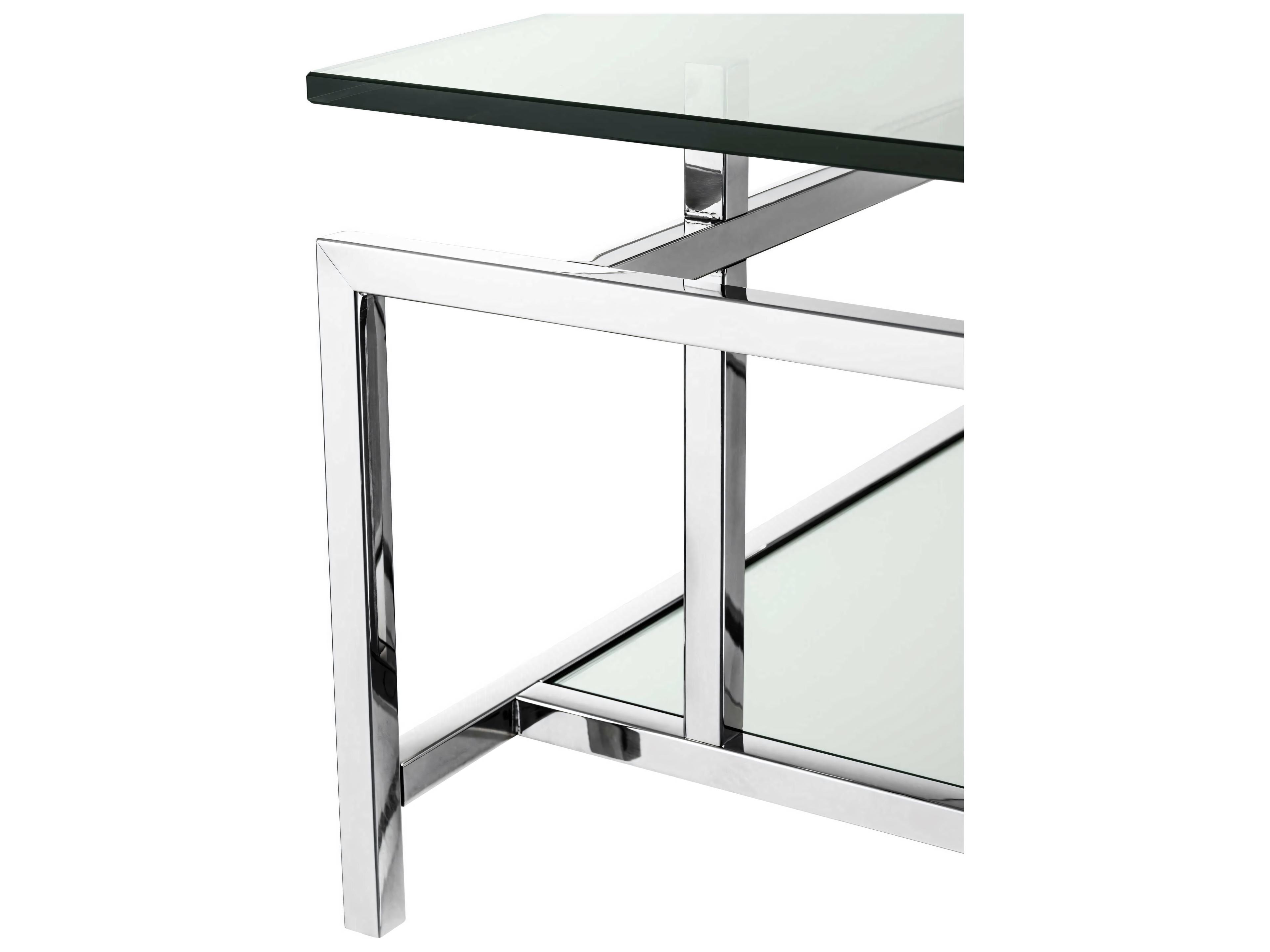 Eichholtz Superia Polished Stainless Steel Coffee Table