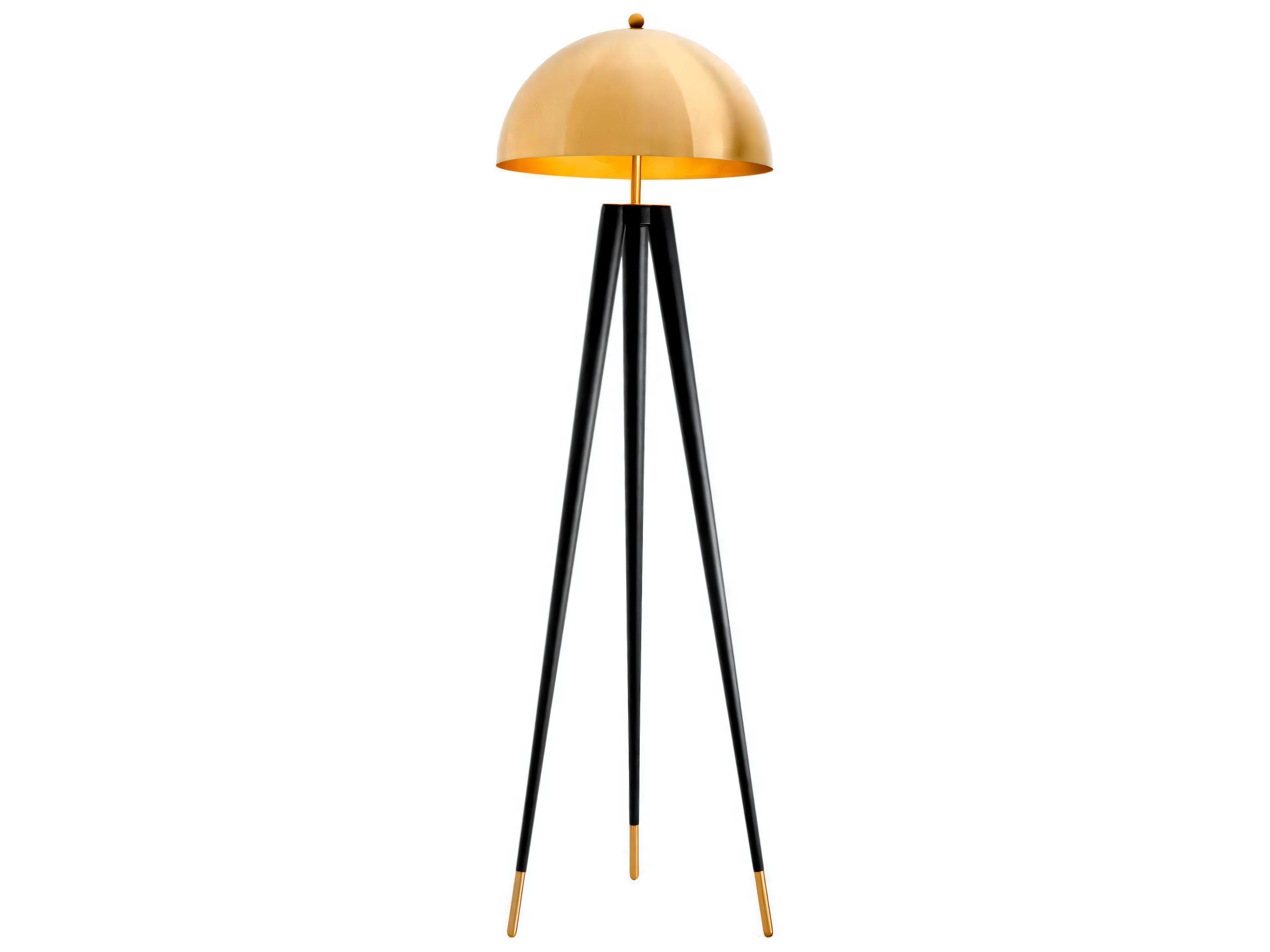 Coyote Floor Lamp Mid-Century Modern Gold Finish