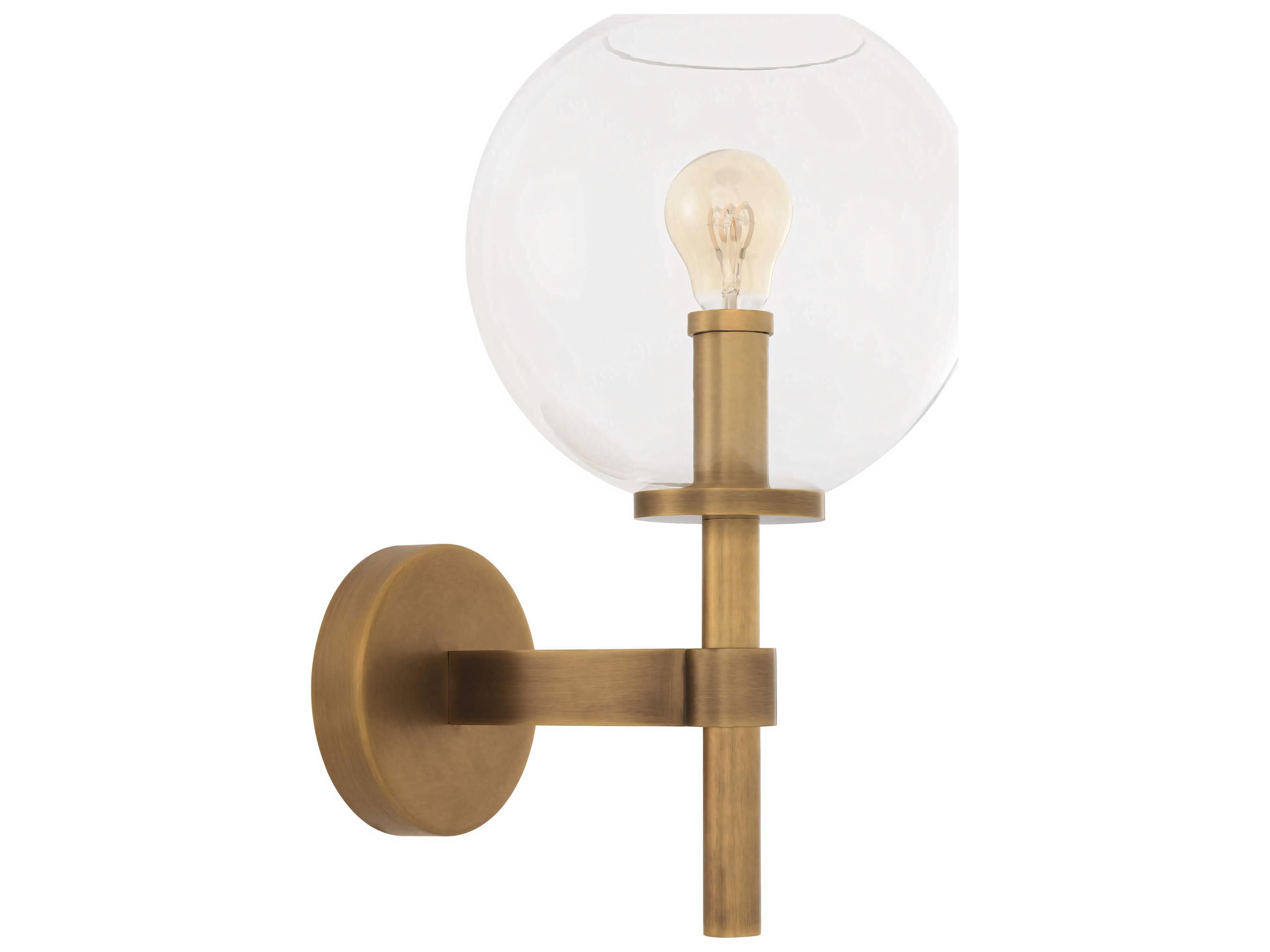 Eichholtz Jade Antique Brass Glass Wall Lamp