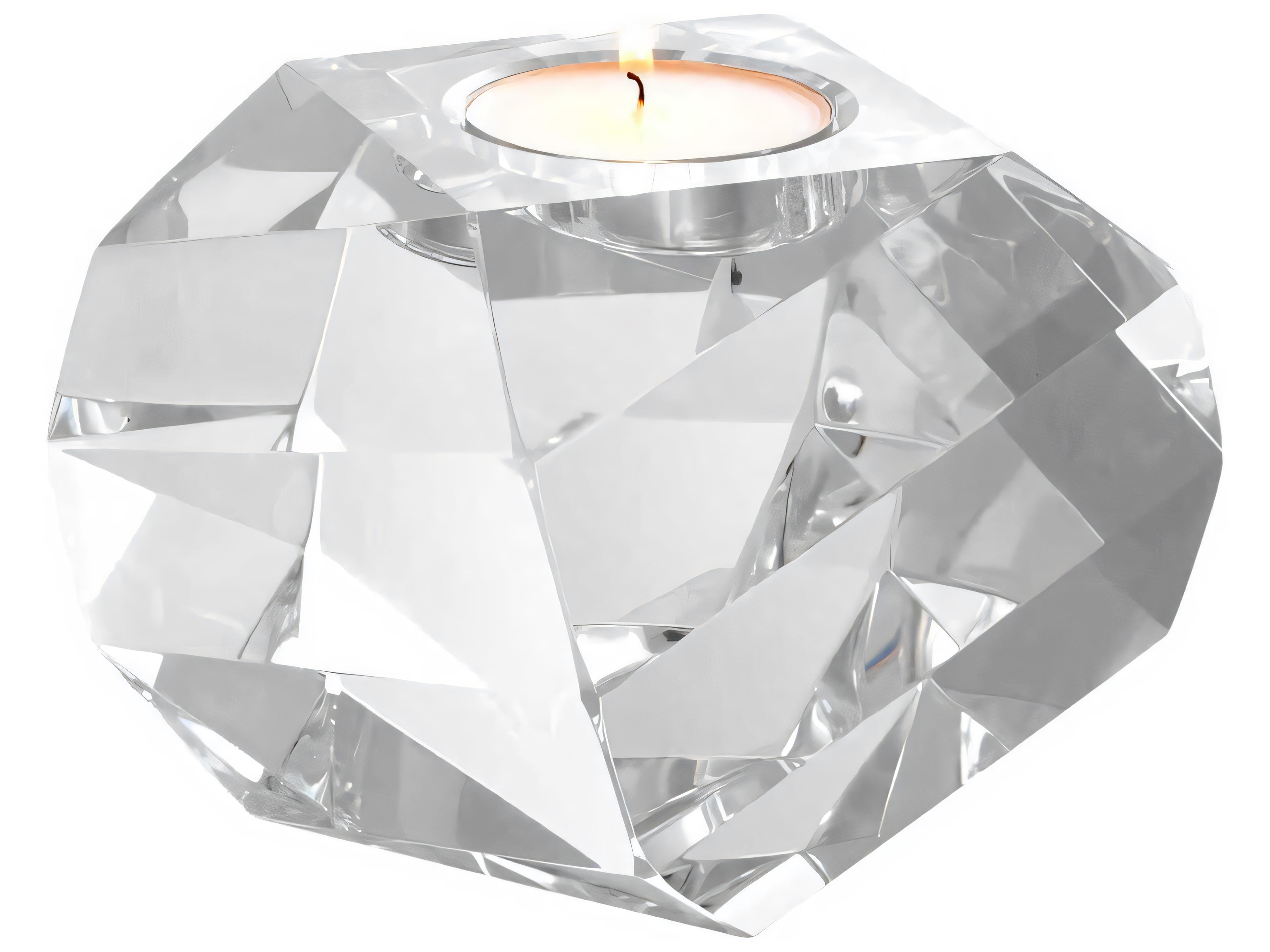 Lucidity Crystal Glass Tealight Holder