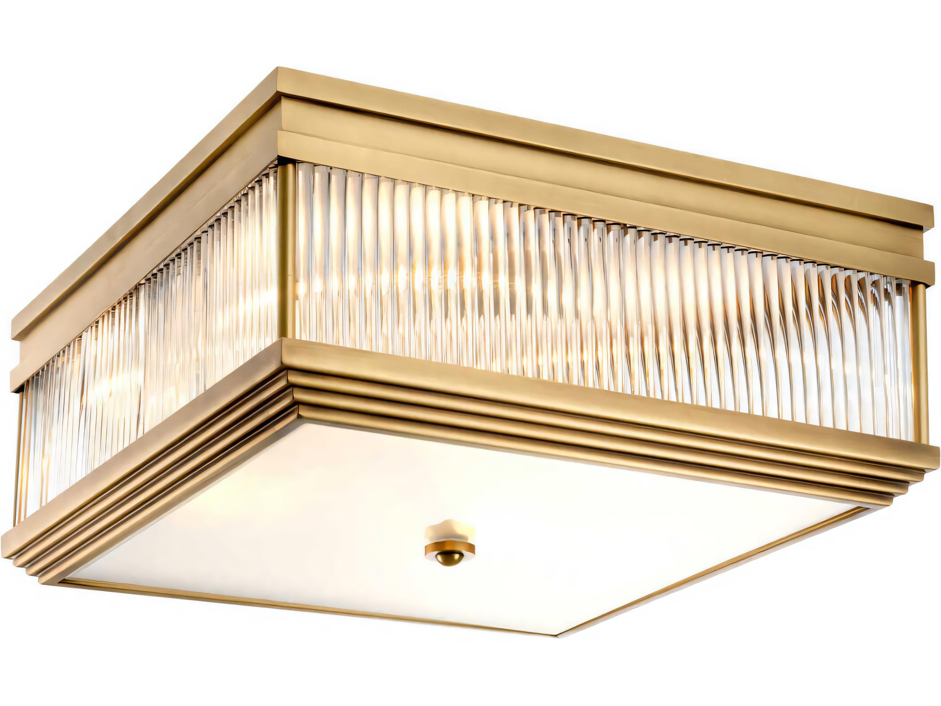 Marly Antique Brass Ceiling Lamp