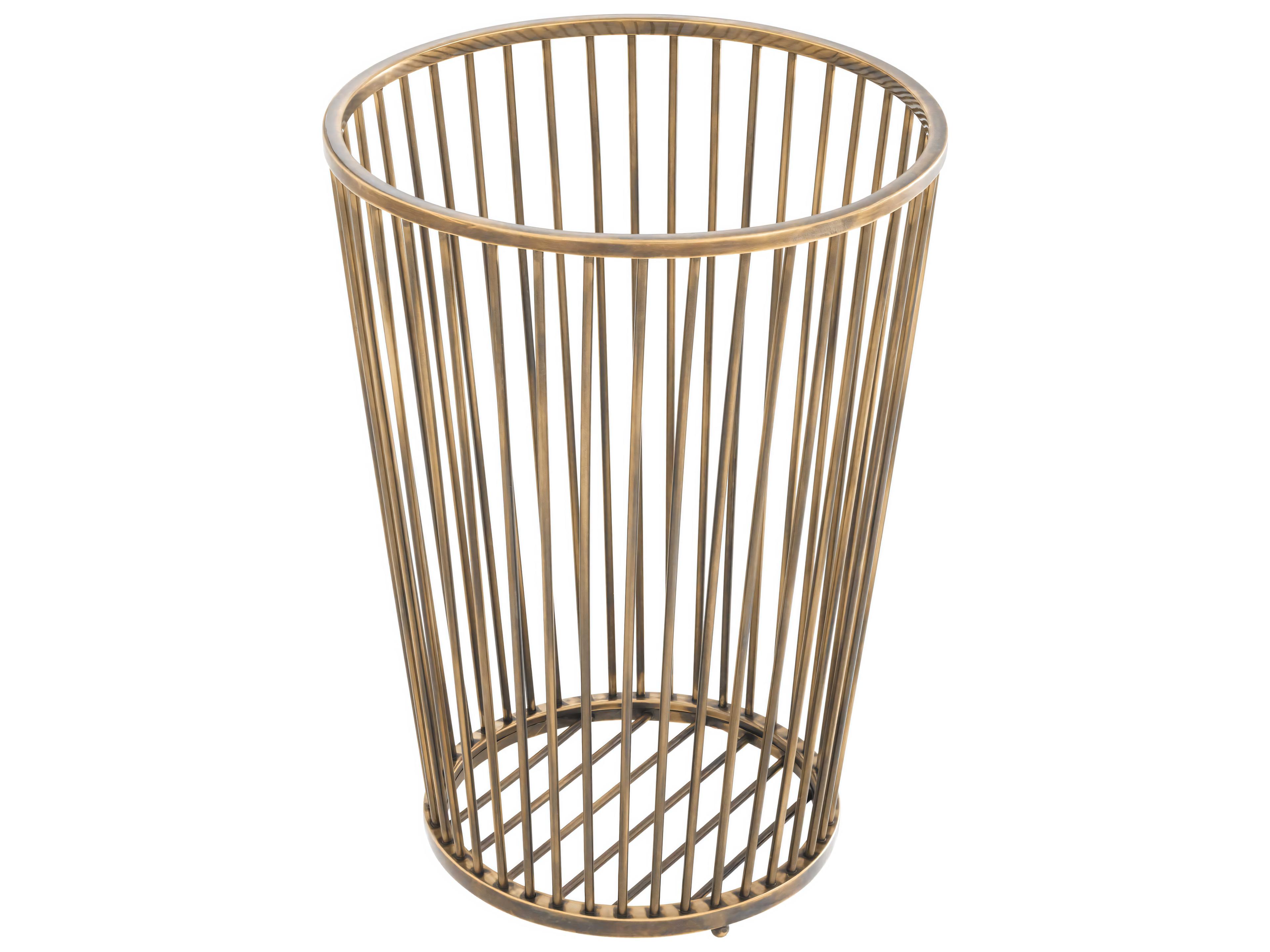 Eichholtz Baleana Vintage Brass Towel Basket