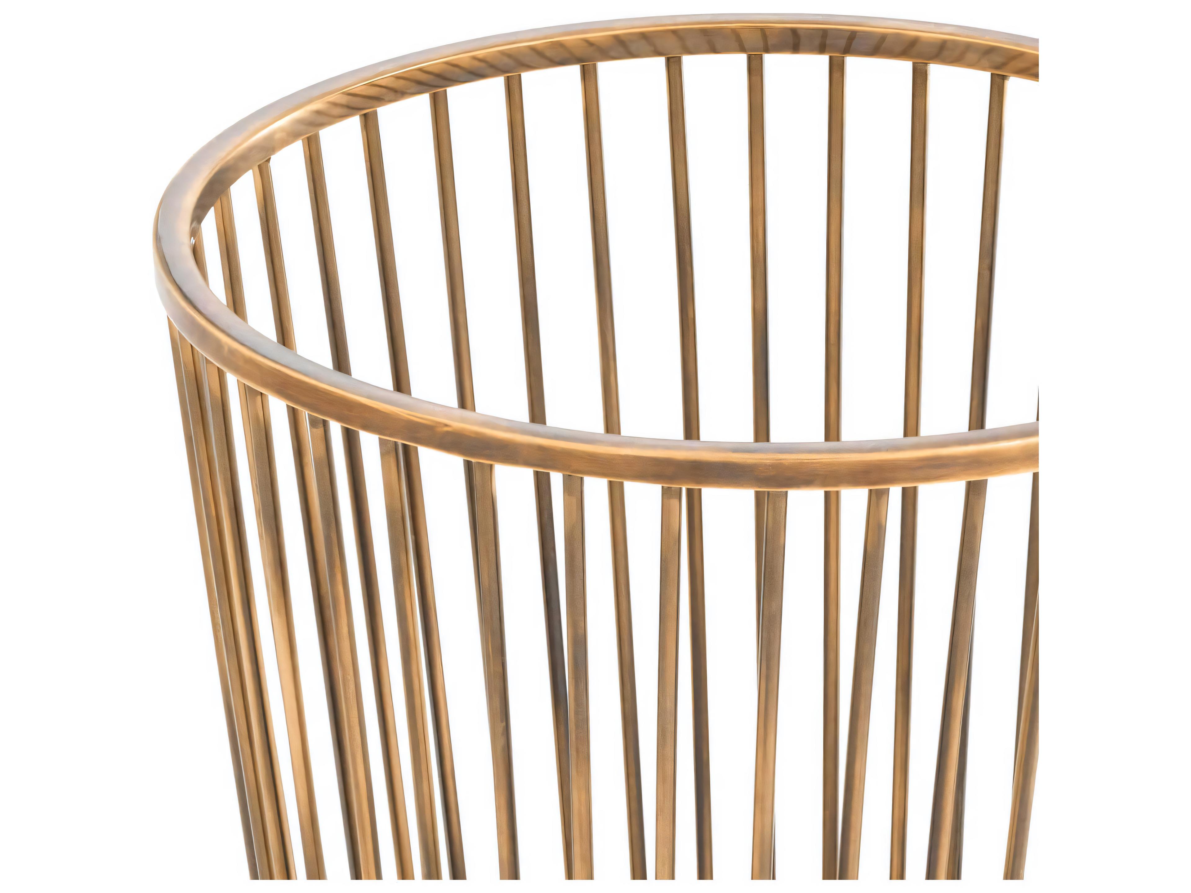 Eichholtz Baleana Vintage Brass Towel Basket