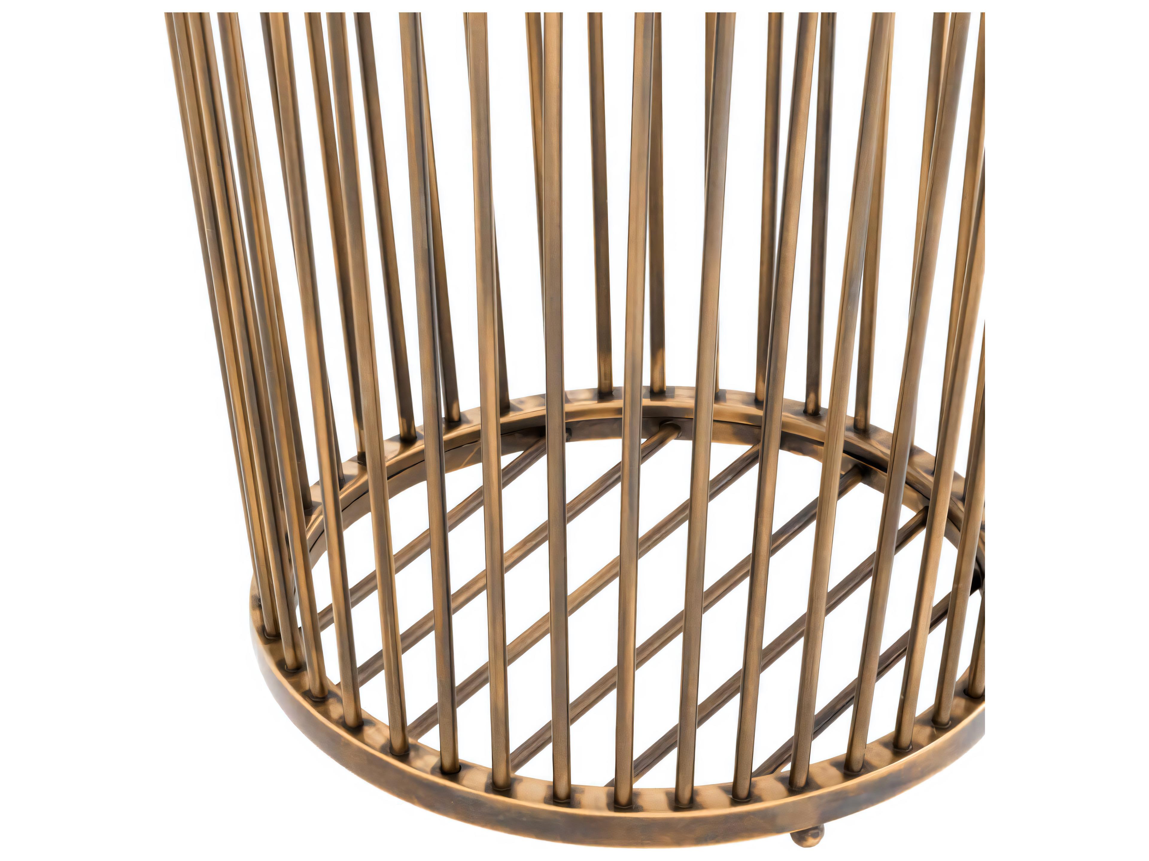 Eichholtz Baleana Vintage Brass Towel Basket