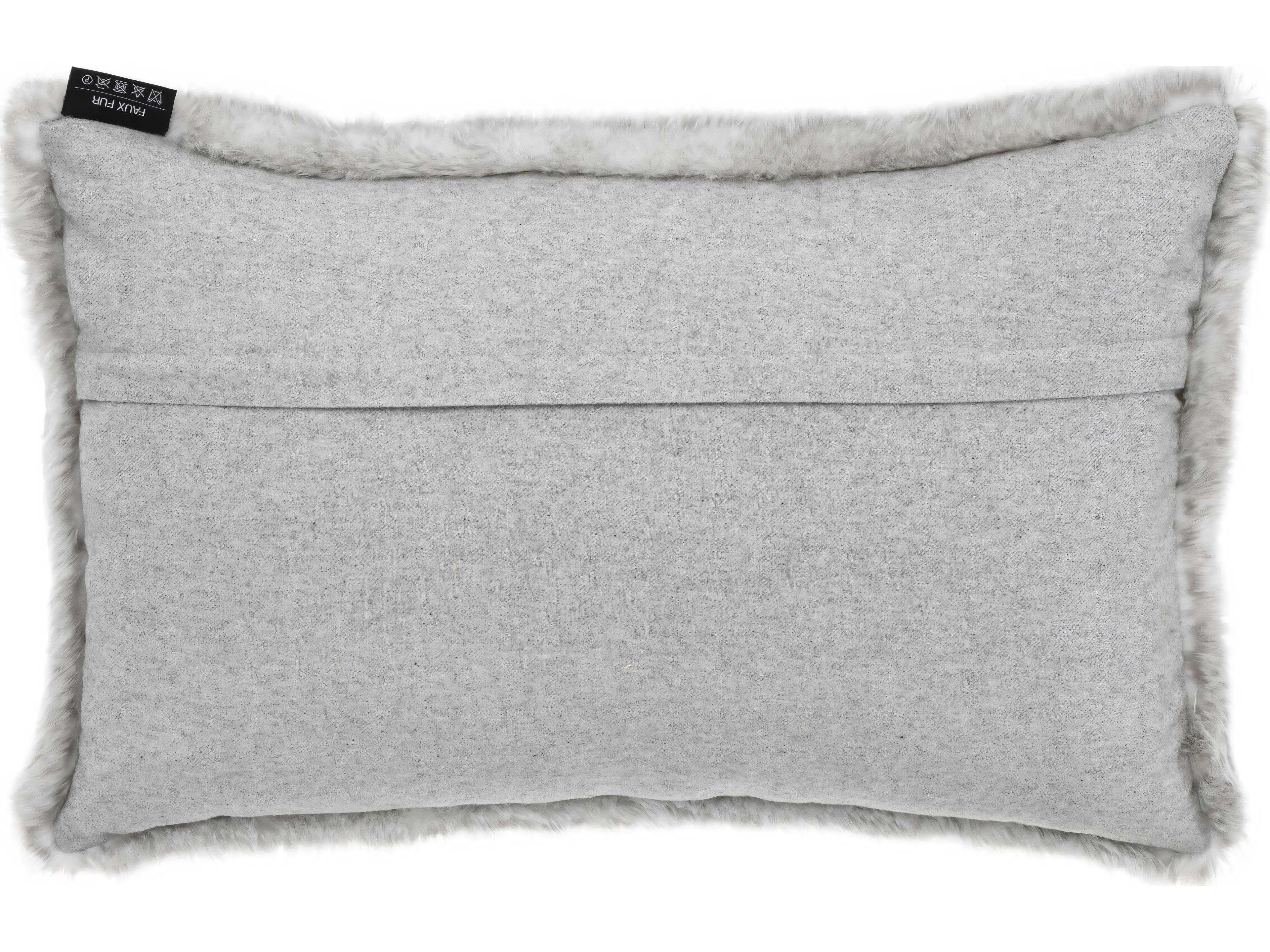 Eichholtz Alaska Cushion Faux Fur Light Grey Rect. Scatter