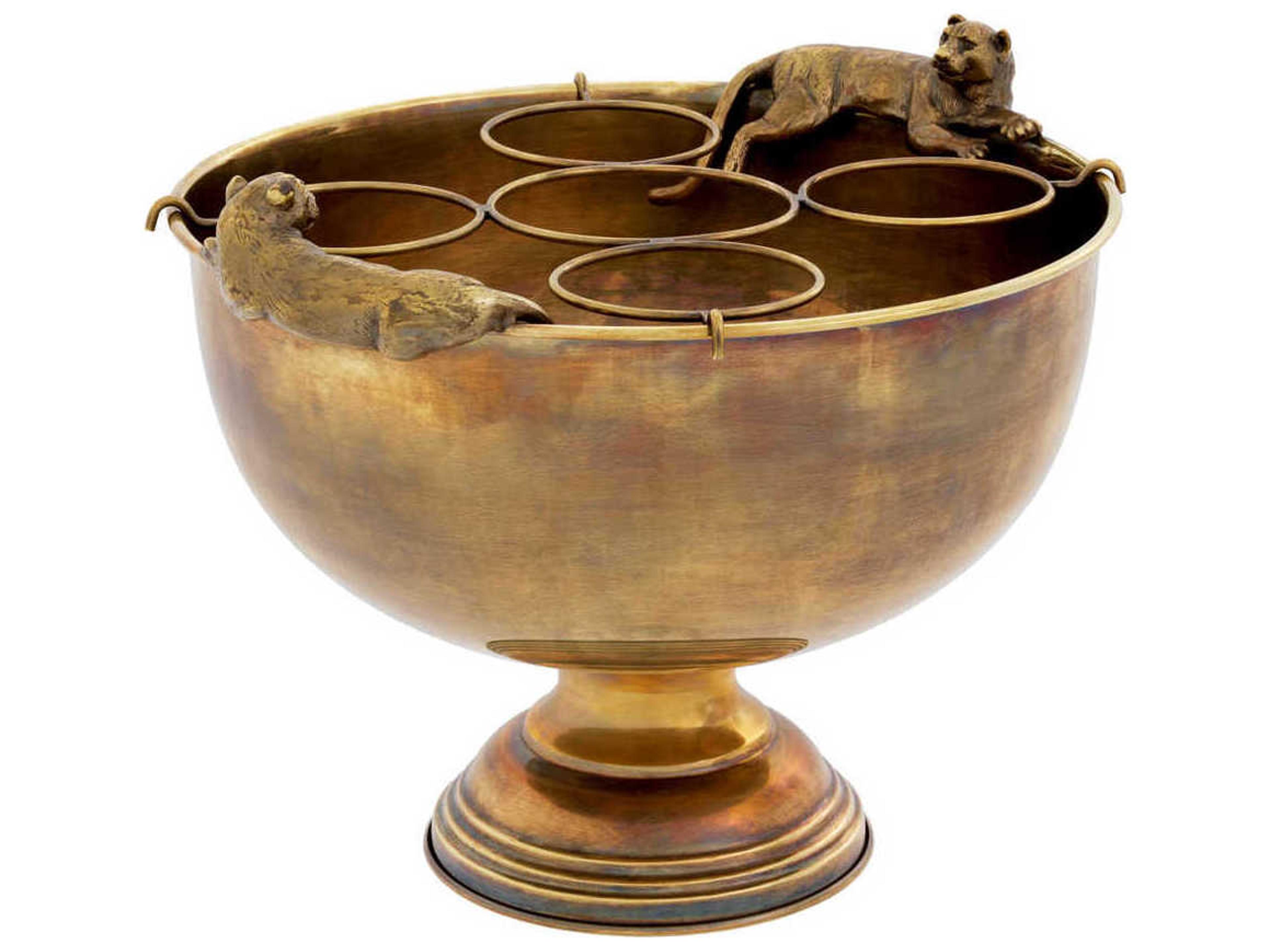 Jordan Vintage Brass Champagne Cooler