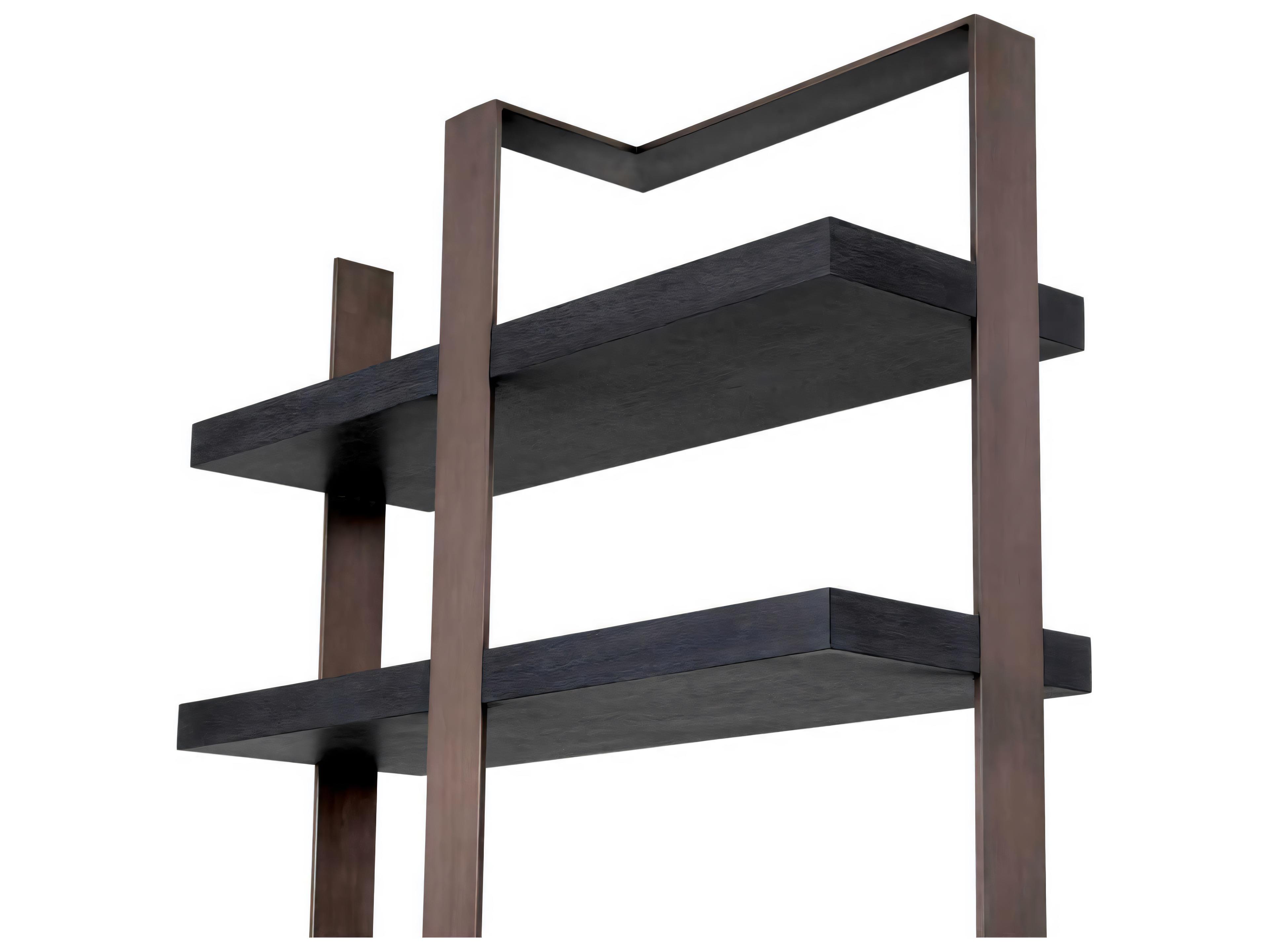 Eichholtz Geo Charcoal Grey Crown Oak Veneer Cabinet