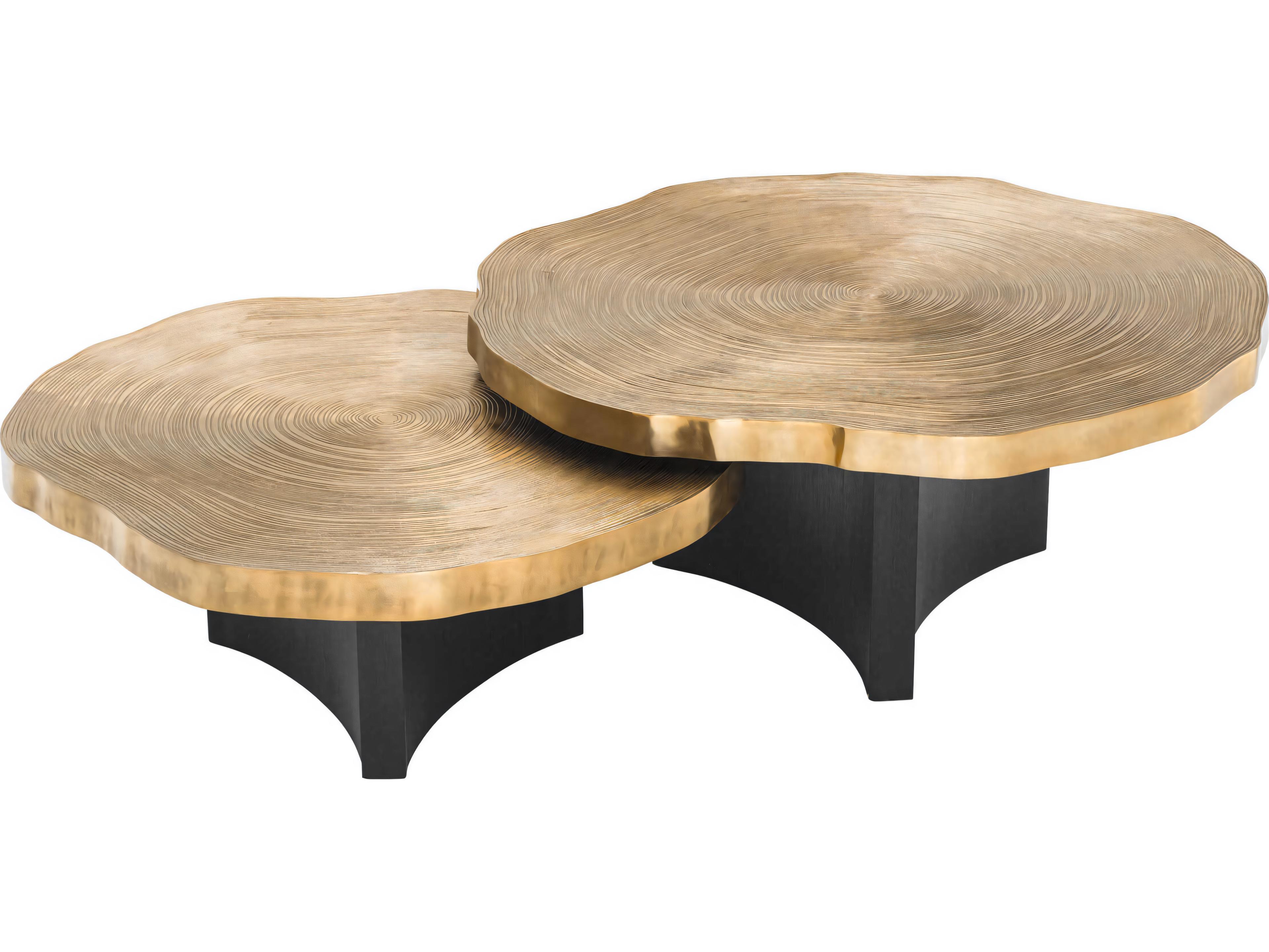 Eichholtz Thousand Oaks Brass Set of 2 Coffee Table