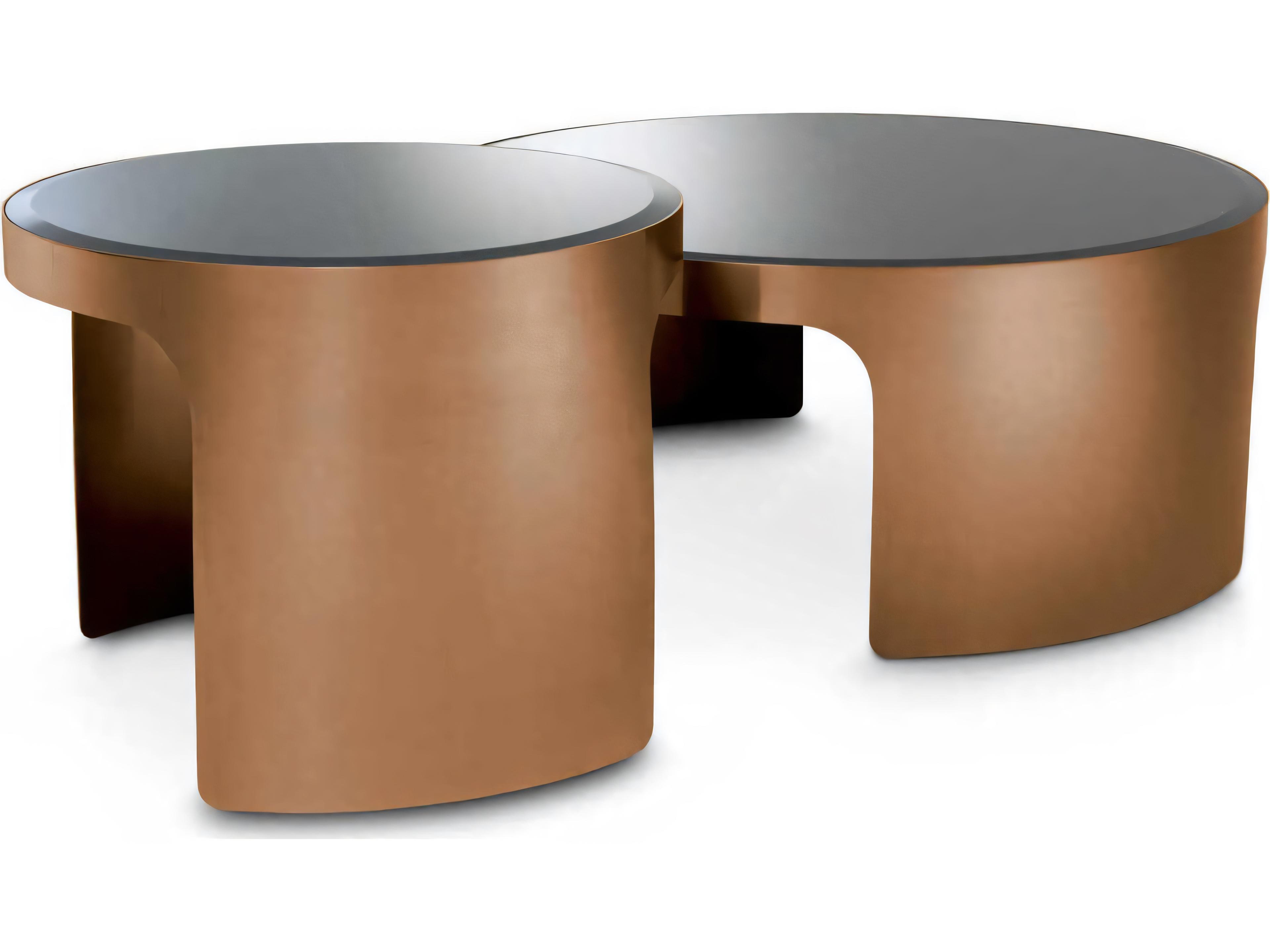 Eichholtz Piemonte Brush Copper Set of 2 Coffee Table