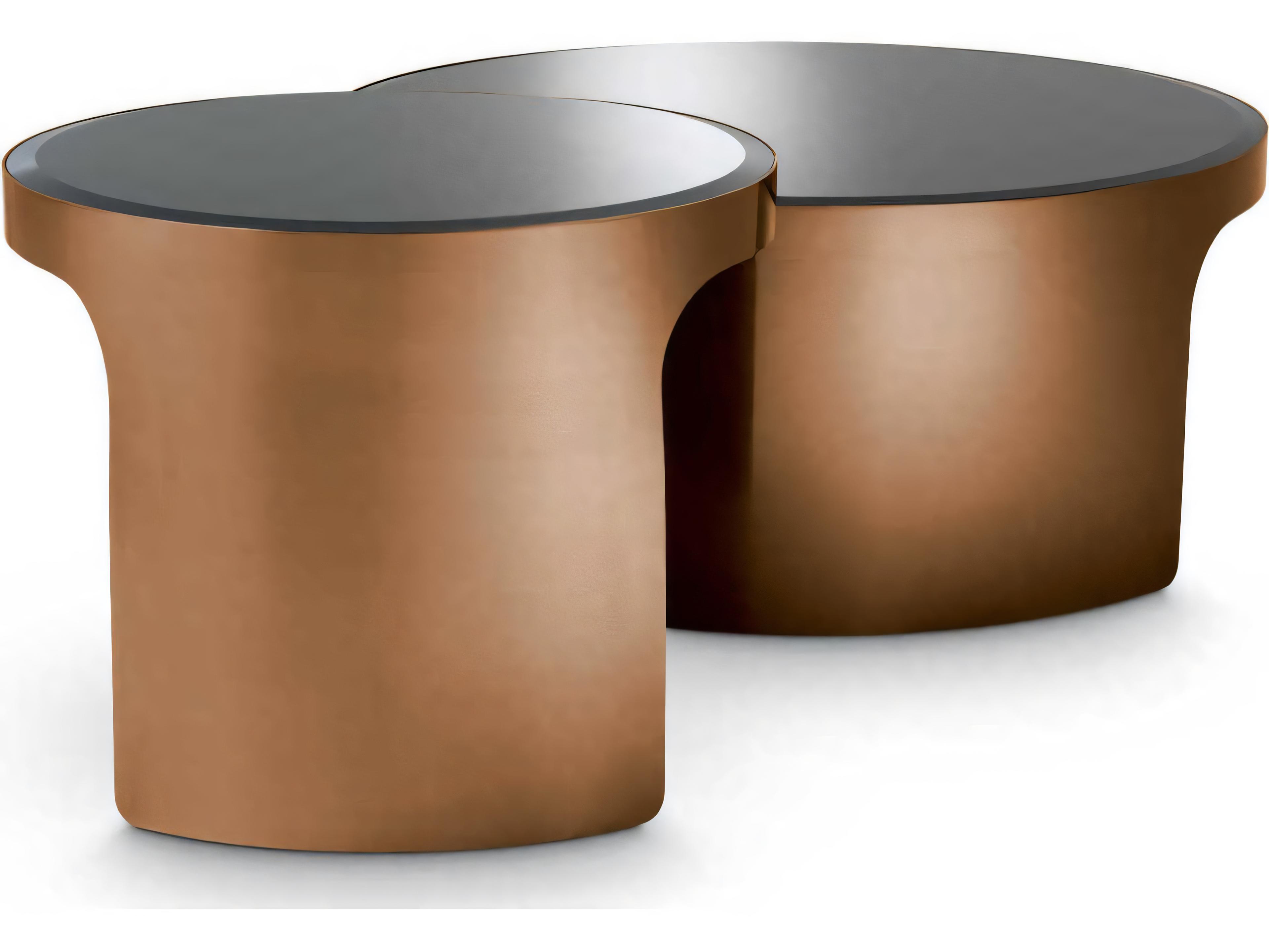 Eichholtz Piemonte Brush Copper Set of 2 Coffee Table