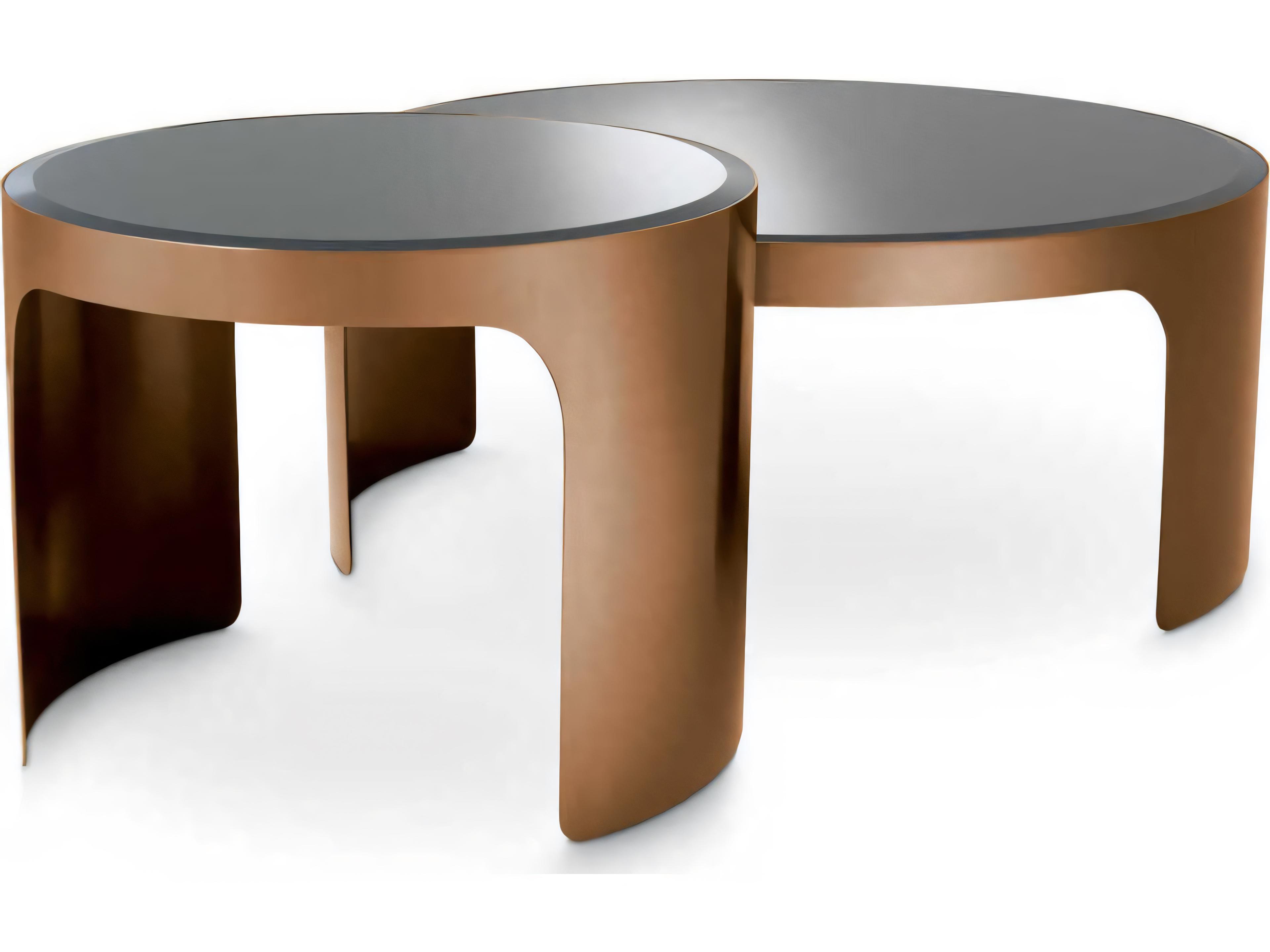 Eichholtz Piemonte Brush Copper Set of 2 Coffee Table