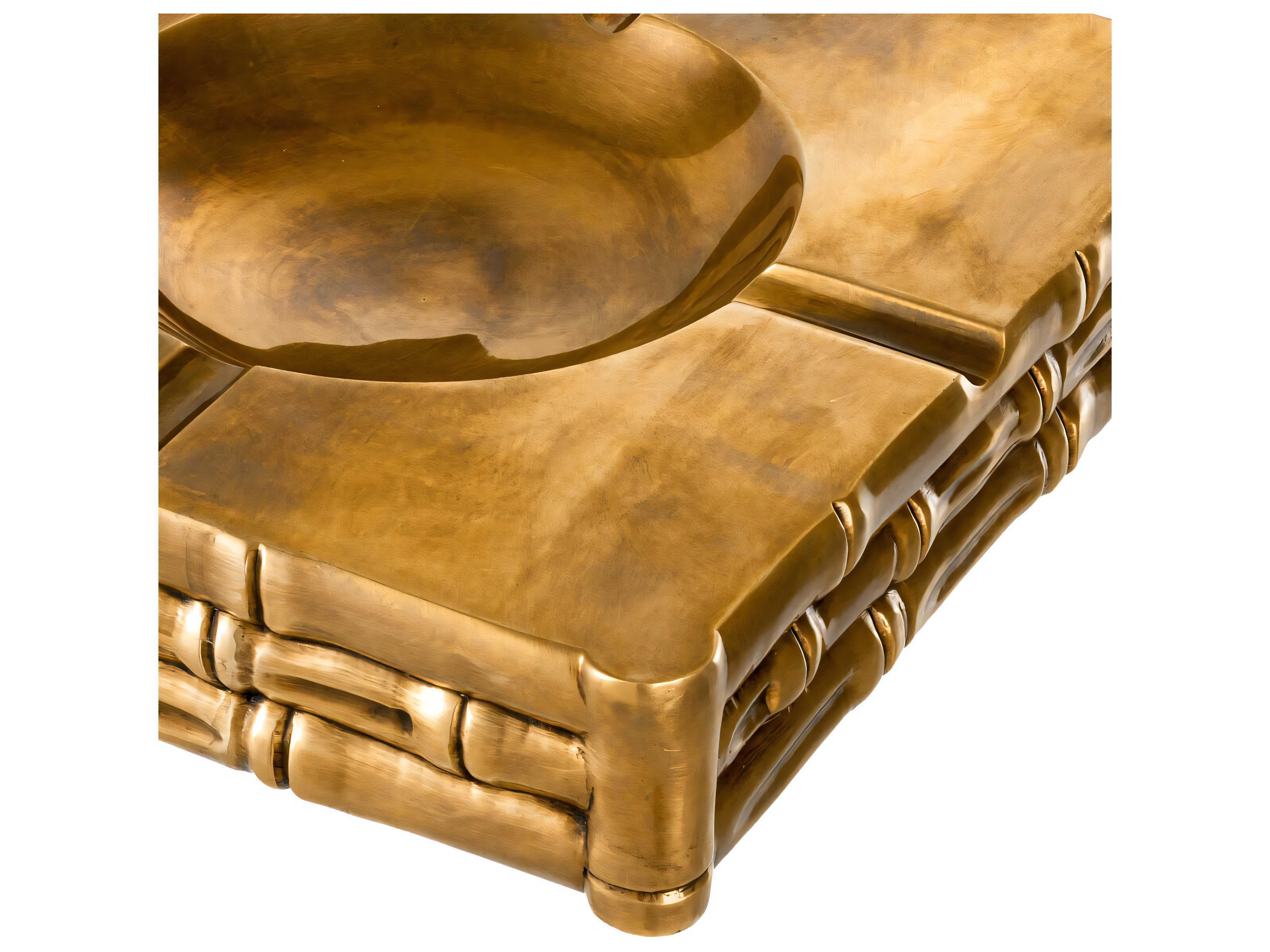 Eichholtz Bamboo Vintage Brass Ashtray