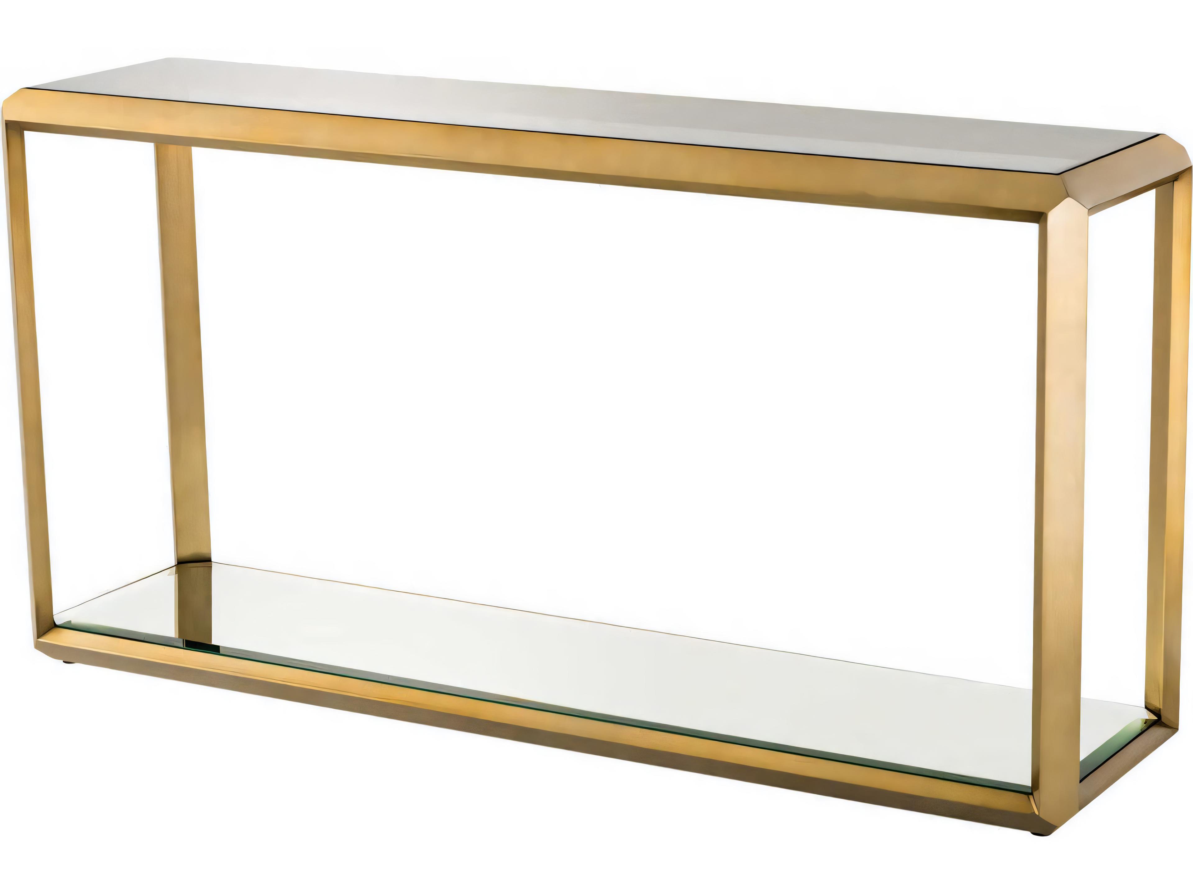 Callum Brushed Brass Console Table