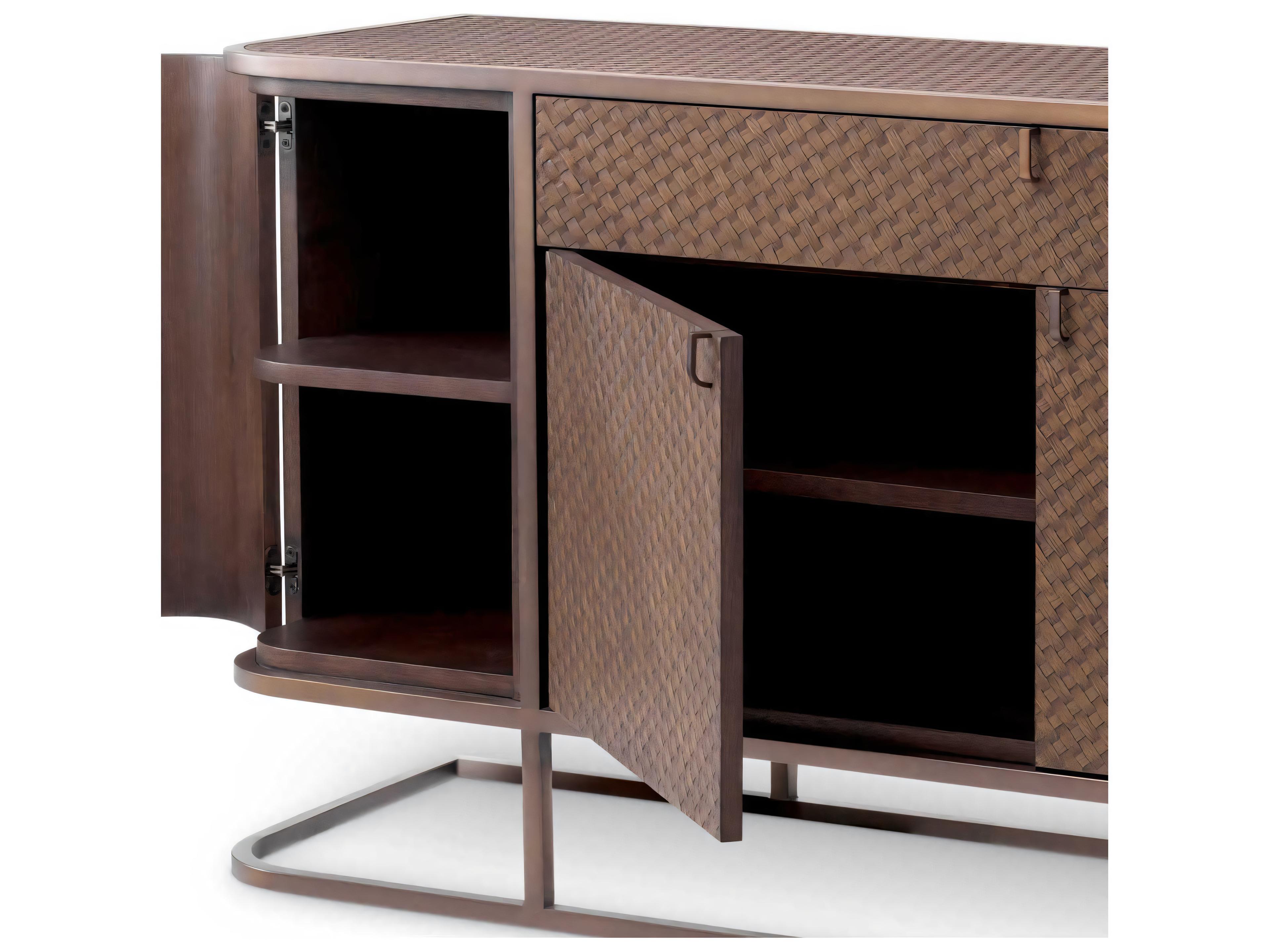 Eichholtz Napa Valley Woven Oak Veneer Dresser