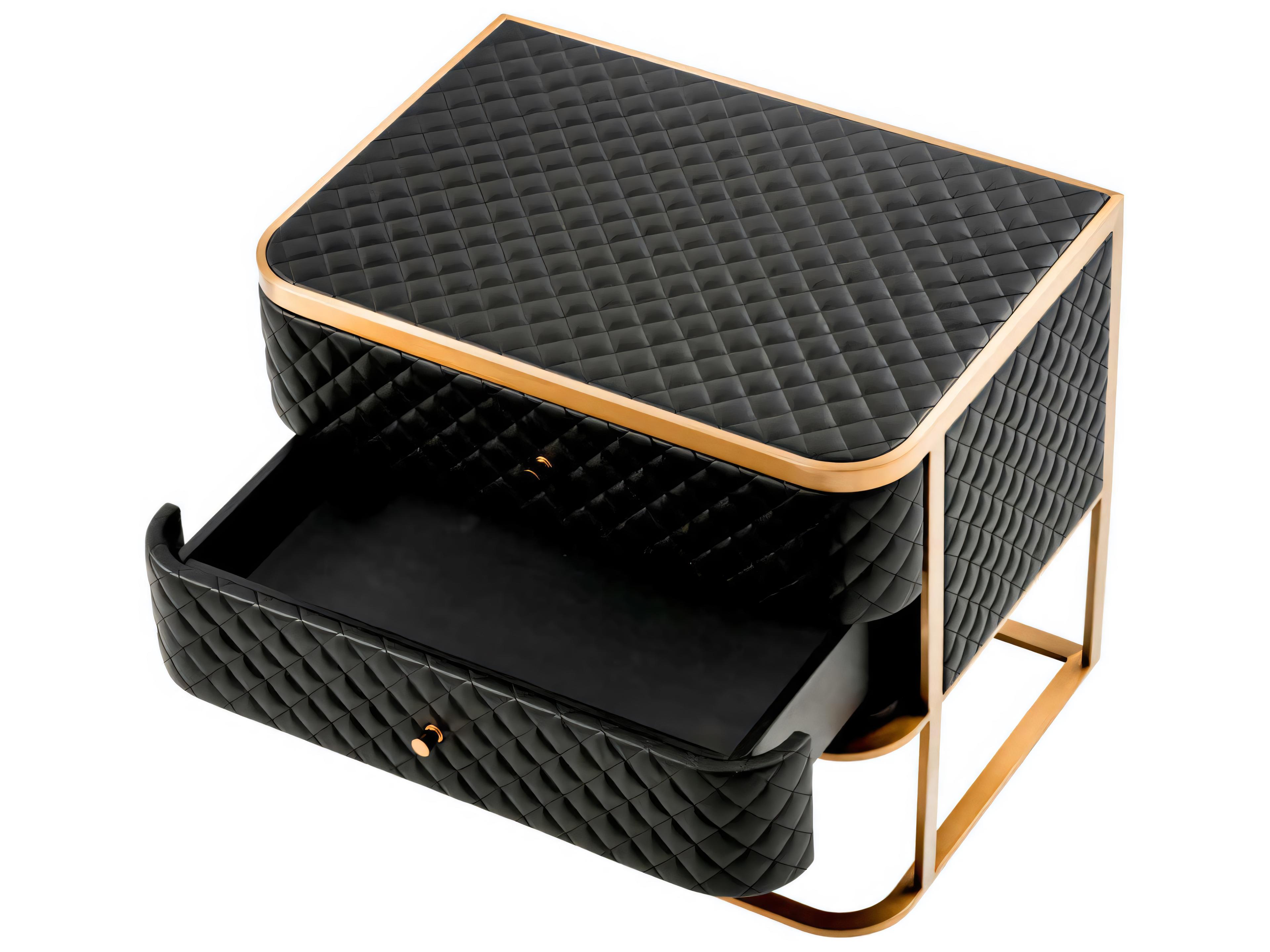 Eichholtz Monfort Brushed Brass Nightstand