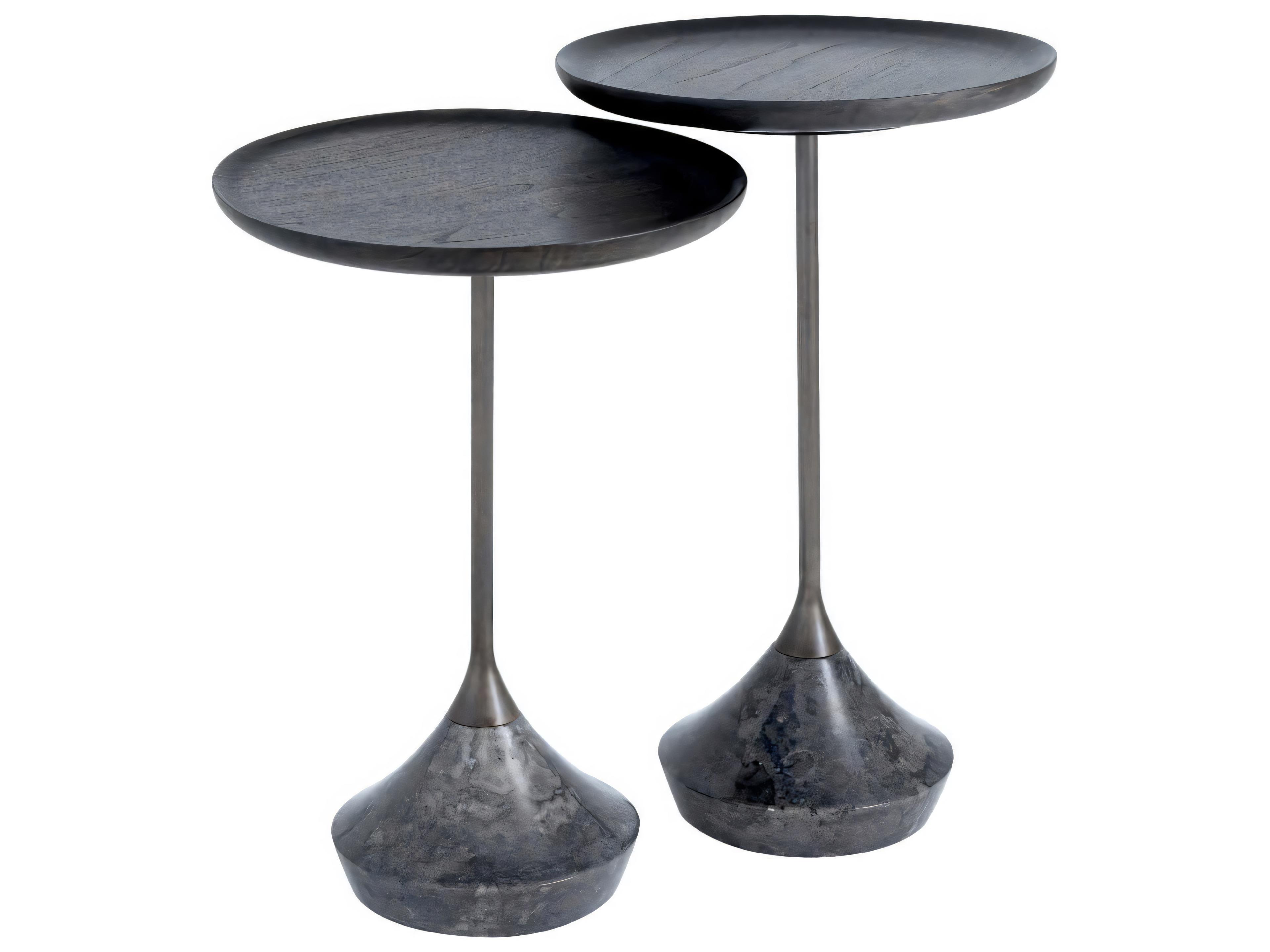 Eichholtz Puglia Grey Marble Set of 2 Side Table