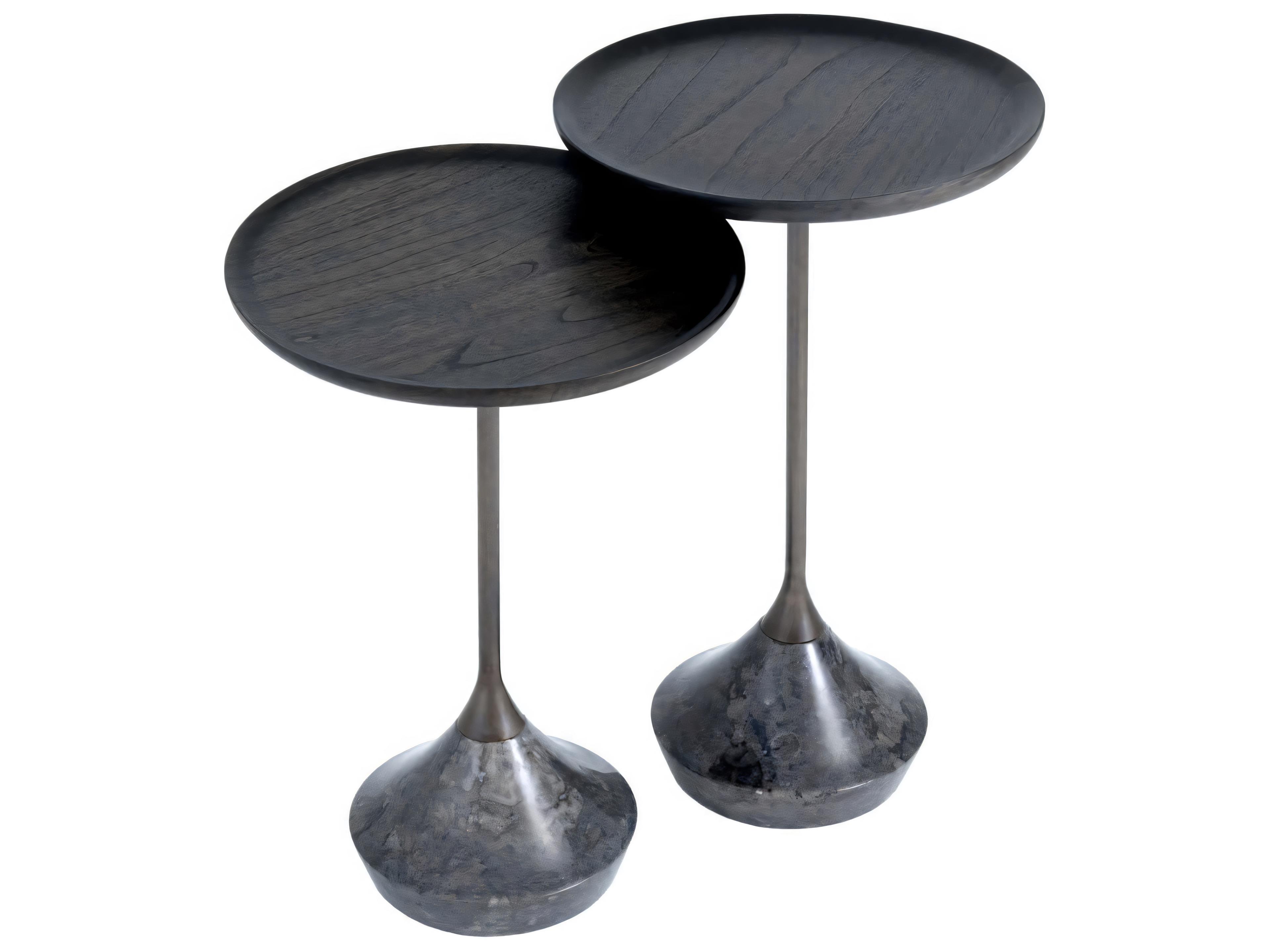 Eichholtz Puglia Grey Marble Set of 2 Side Table