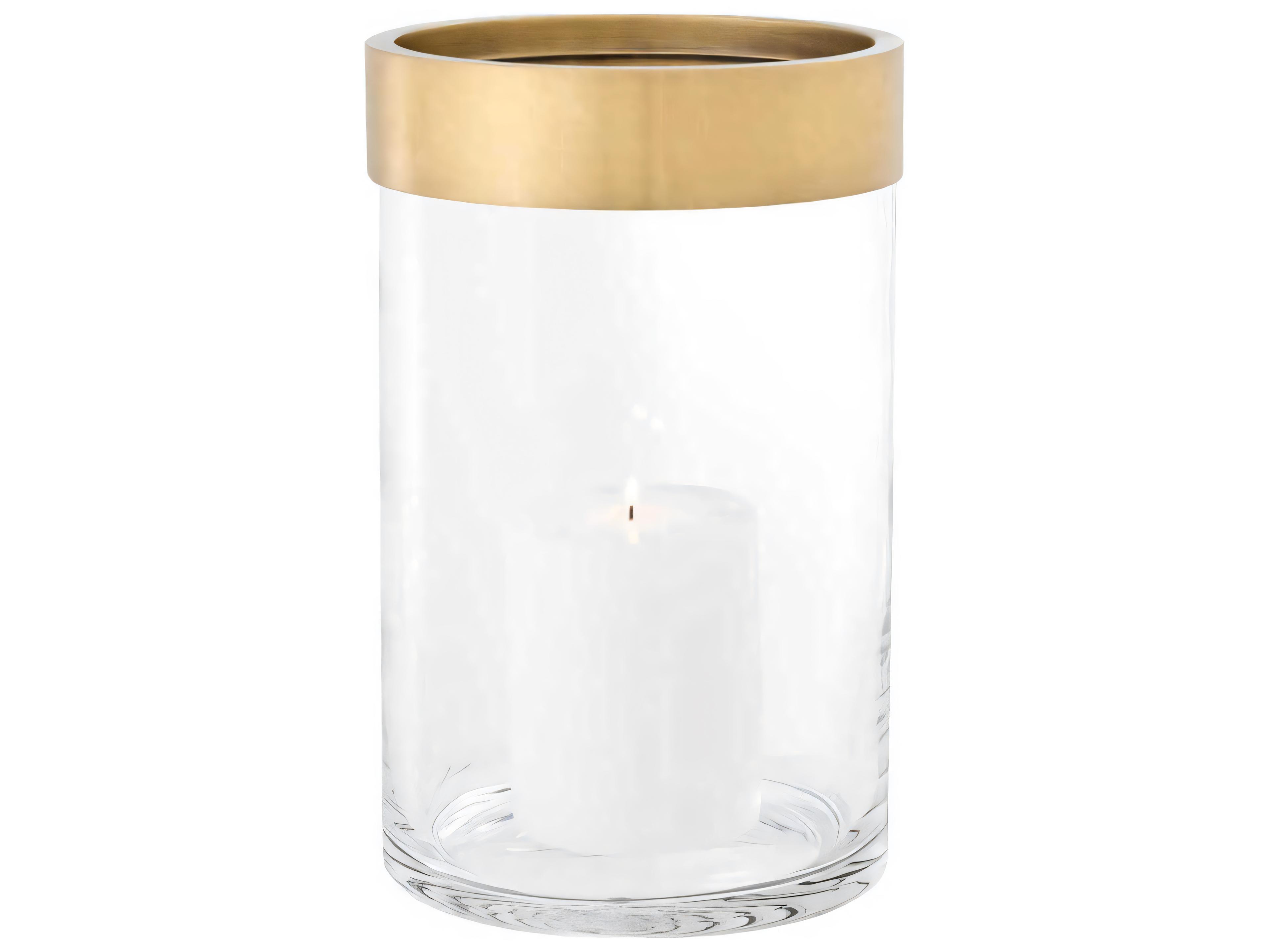 Vertex S Hurricane Candle Holder Antique Brass