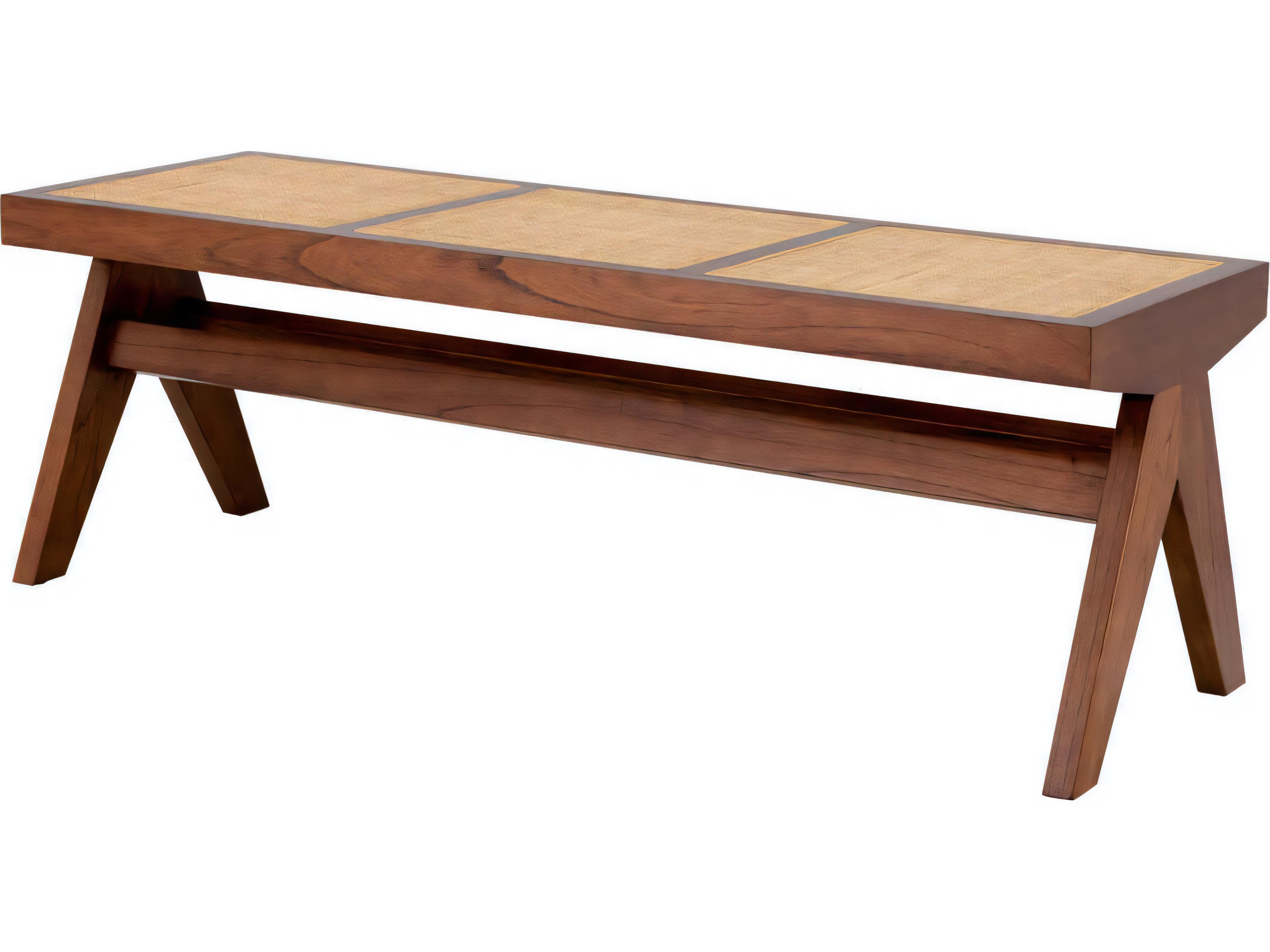 Arnaud Bench in Classic Brown Rattan