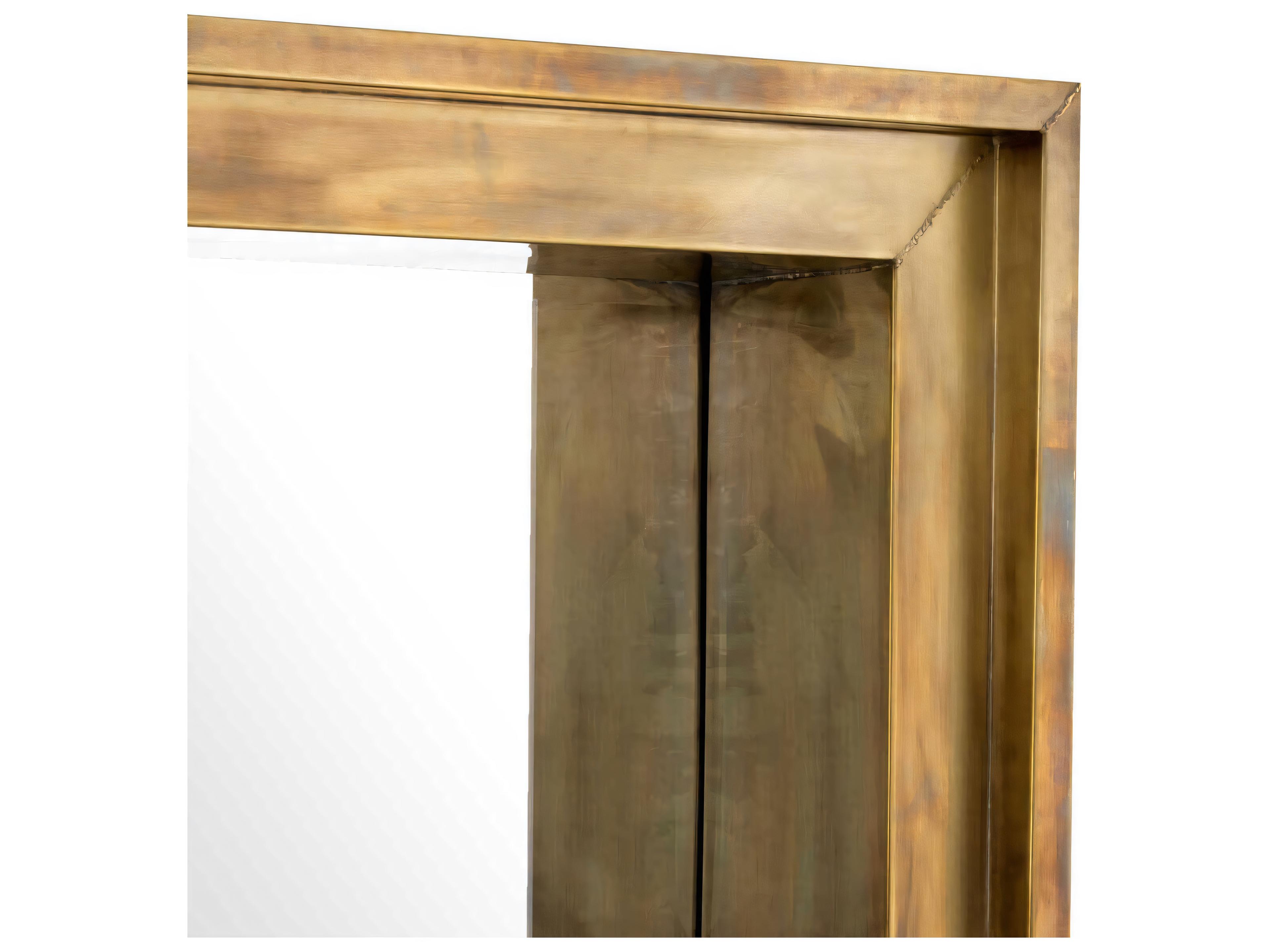 Eichholtz Magenta Square Vintage Brass Mirror