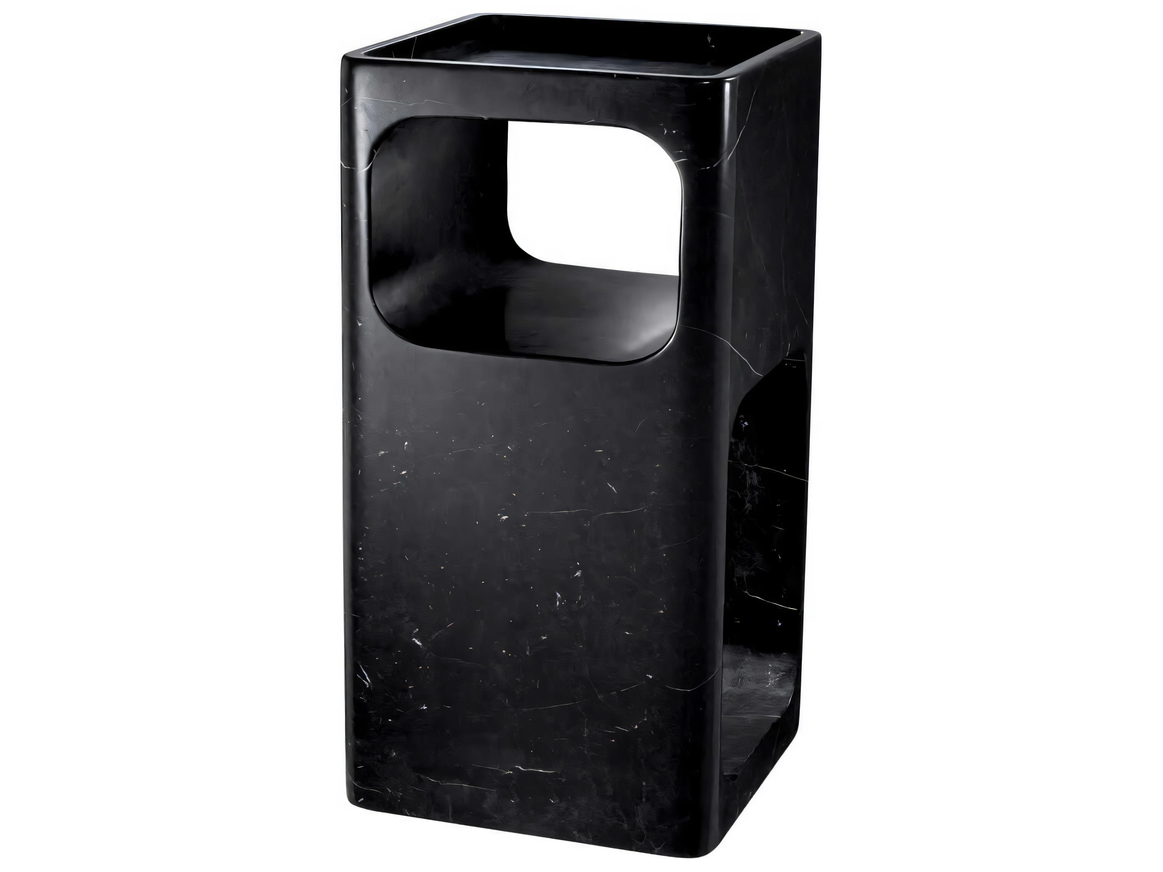 Adler Black Marble Side Table