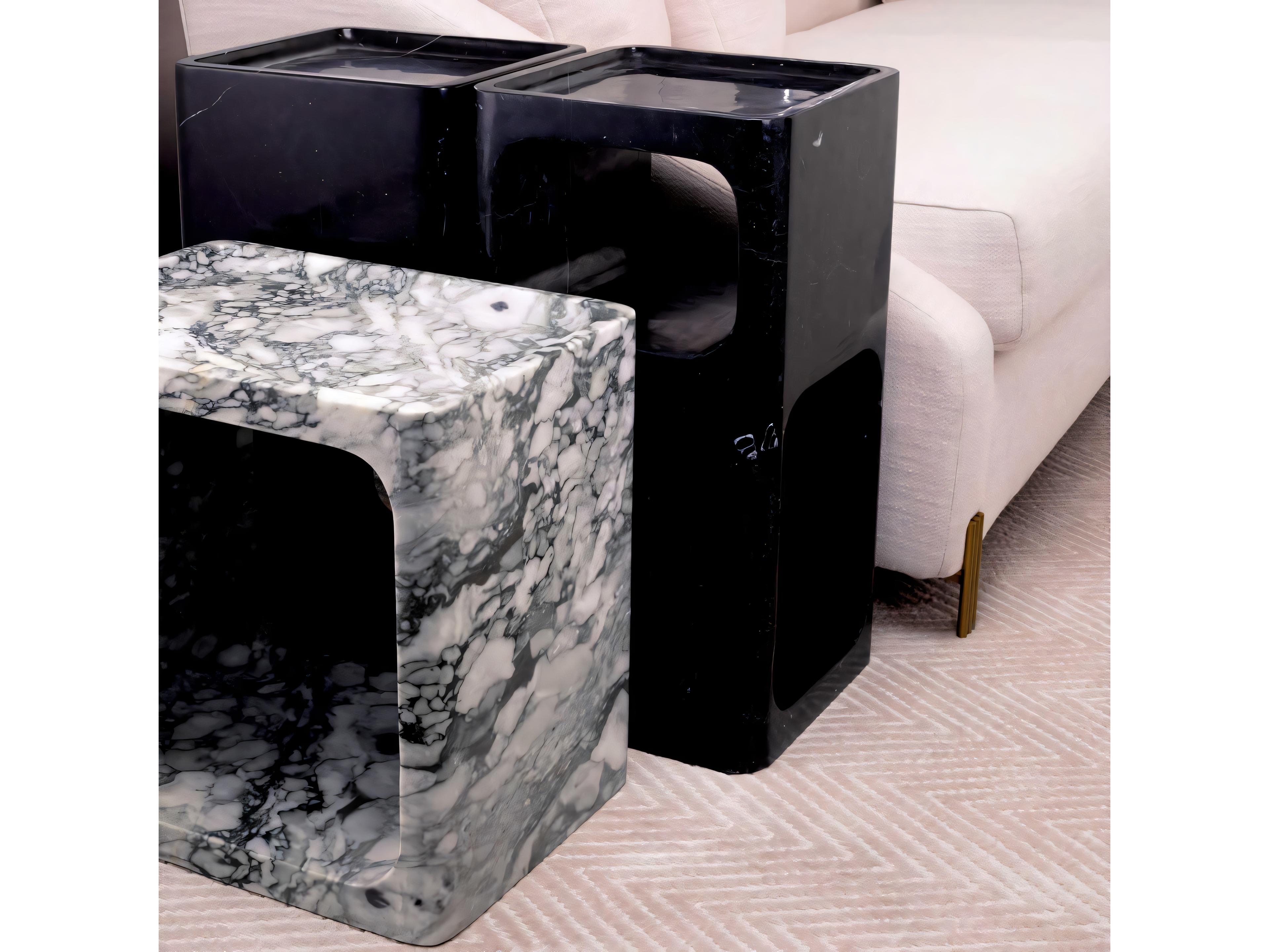 Eichholtz Adler Black Marble Side Table