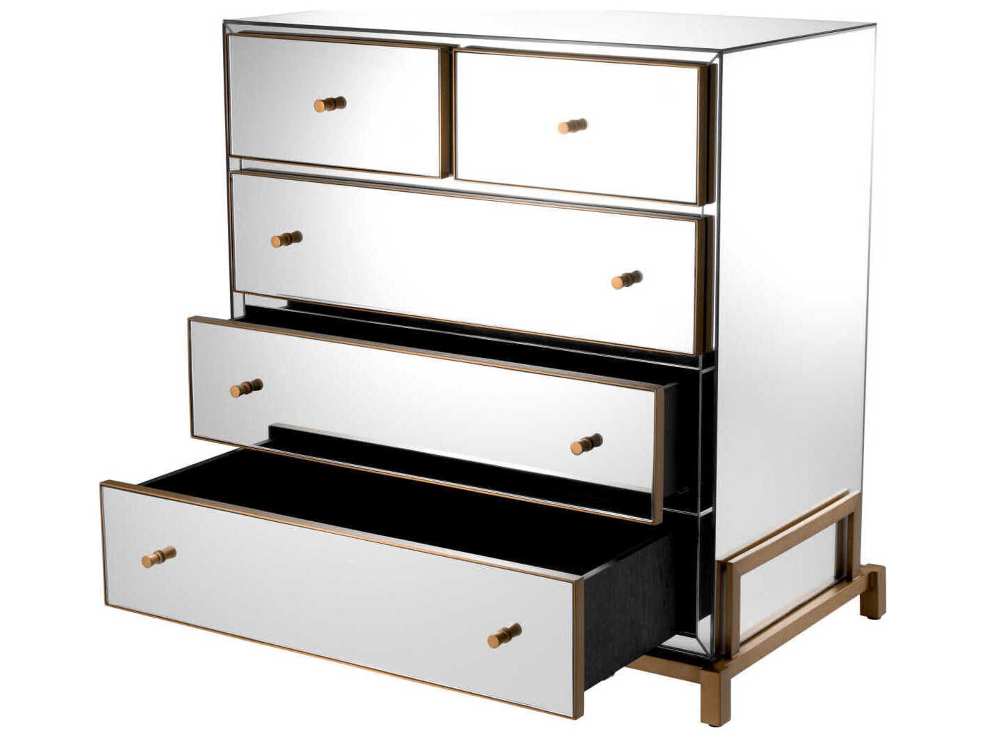 Eichholtz Chest Clarington Mirror Glass Drawer