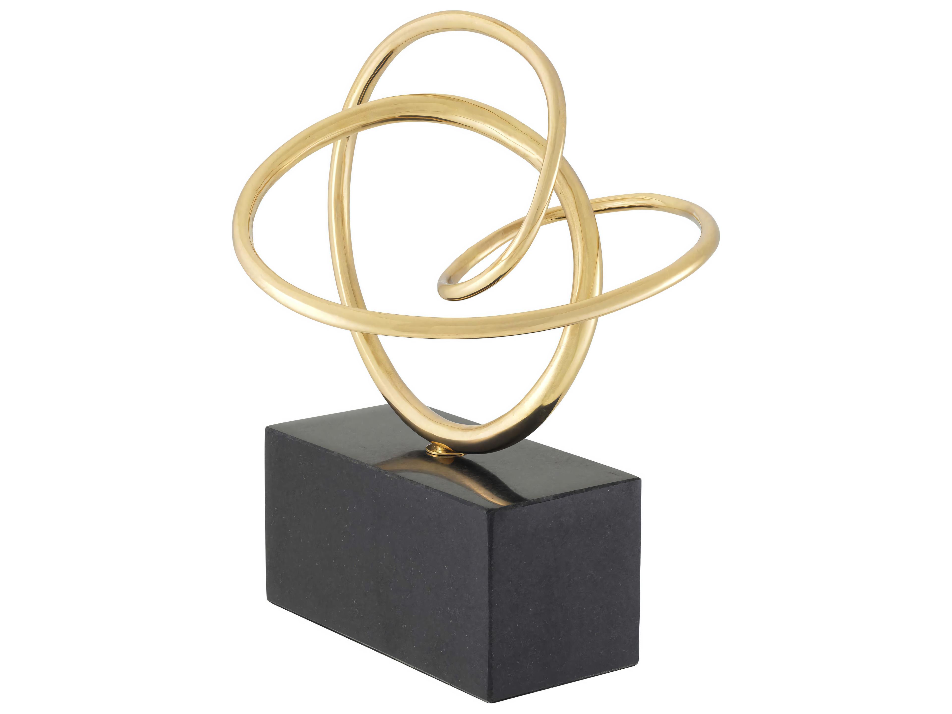 Eichholtz Frank Polished Brass Granite Base Object