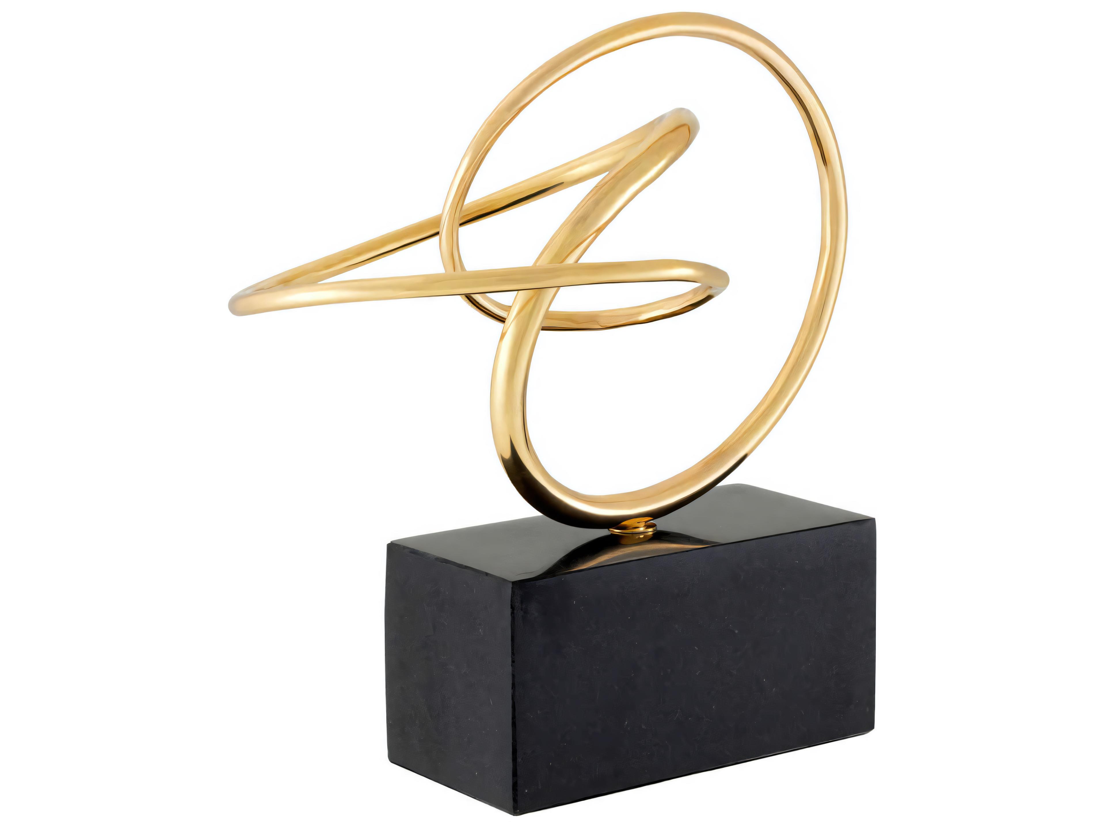 Eichholtz Frank Polished Brass Granite Base Object