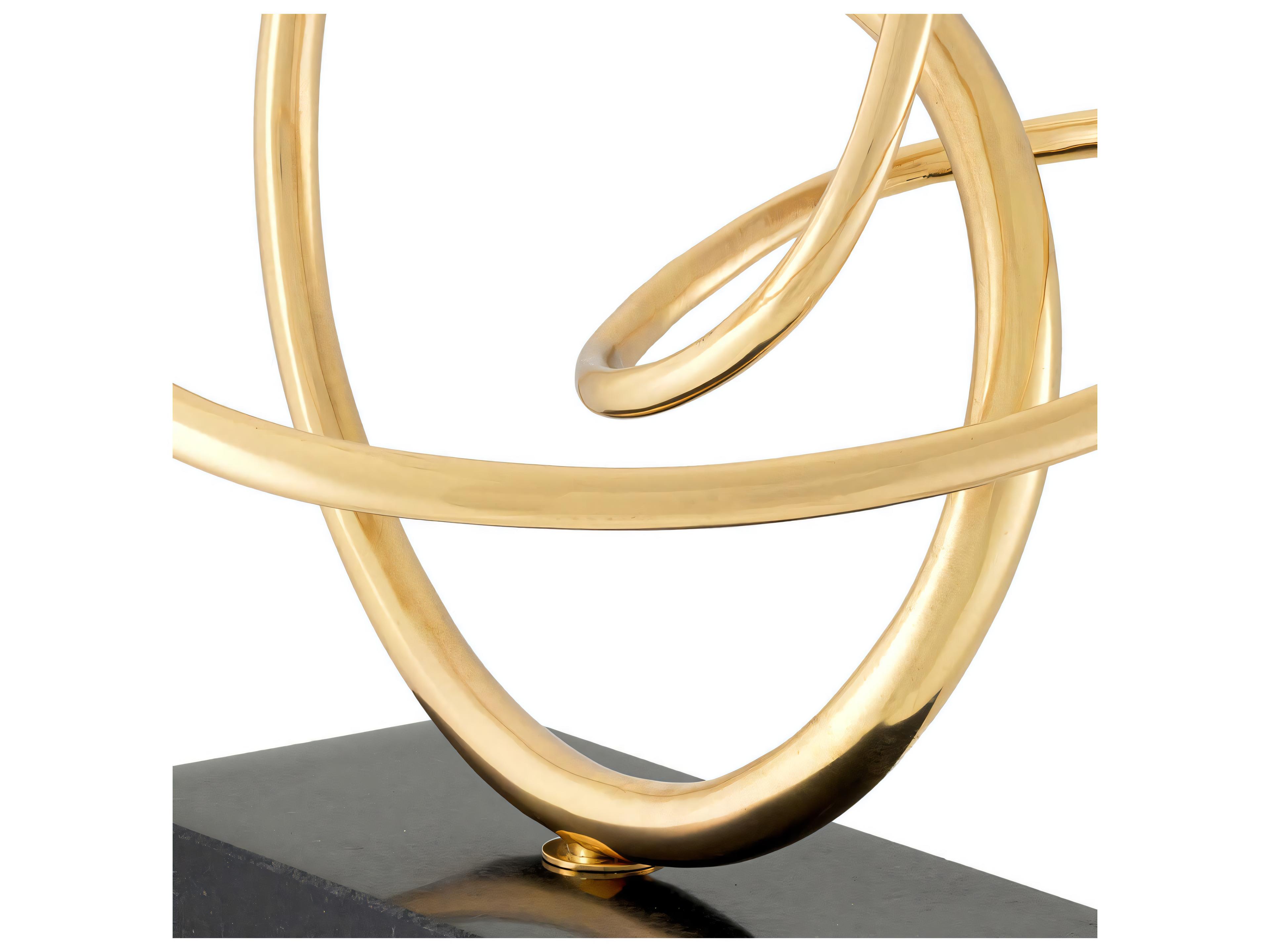 Eichholtz Frank Polished Brass Granite Base Object