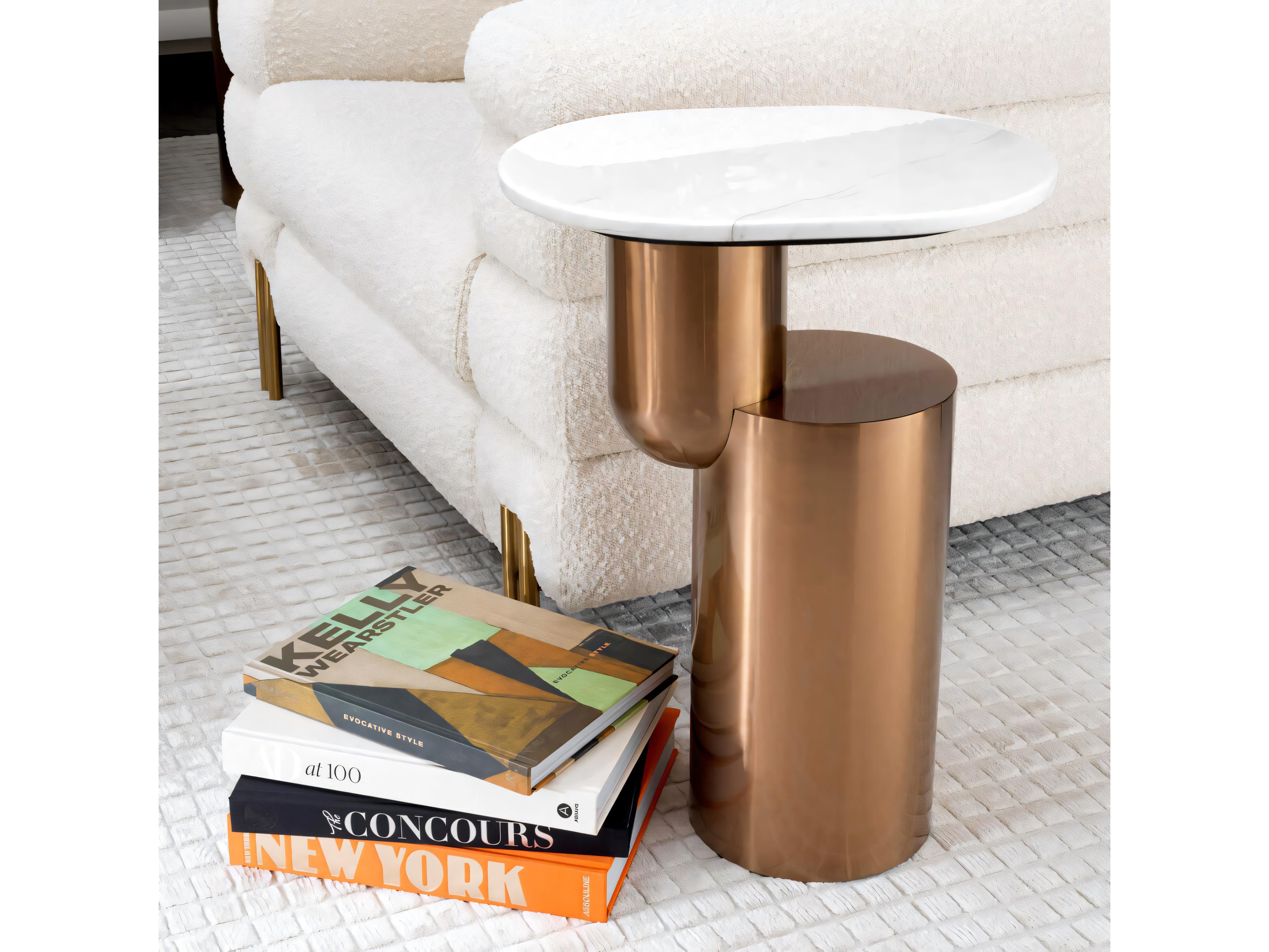 Eichholtz Tosca Brushed Copper Side Table