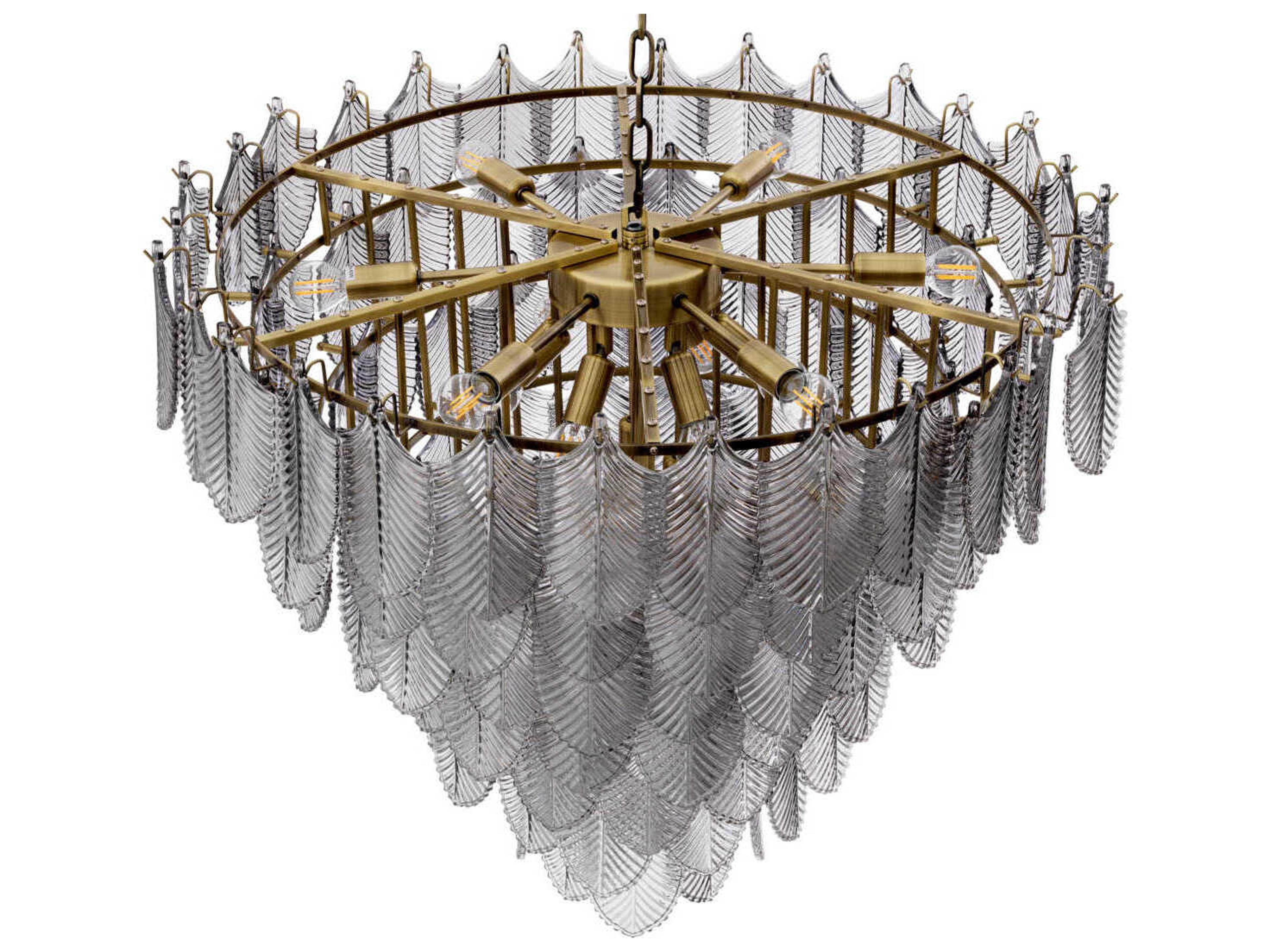 Eichholtz Verbier L Light Brushed Brass Chandelier