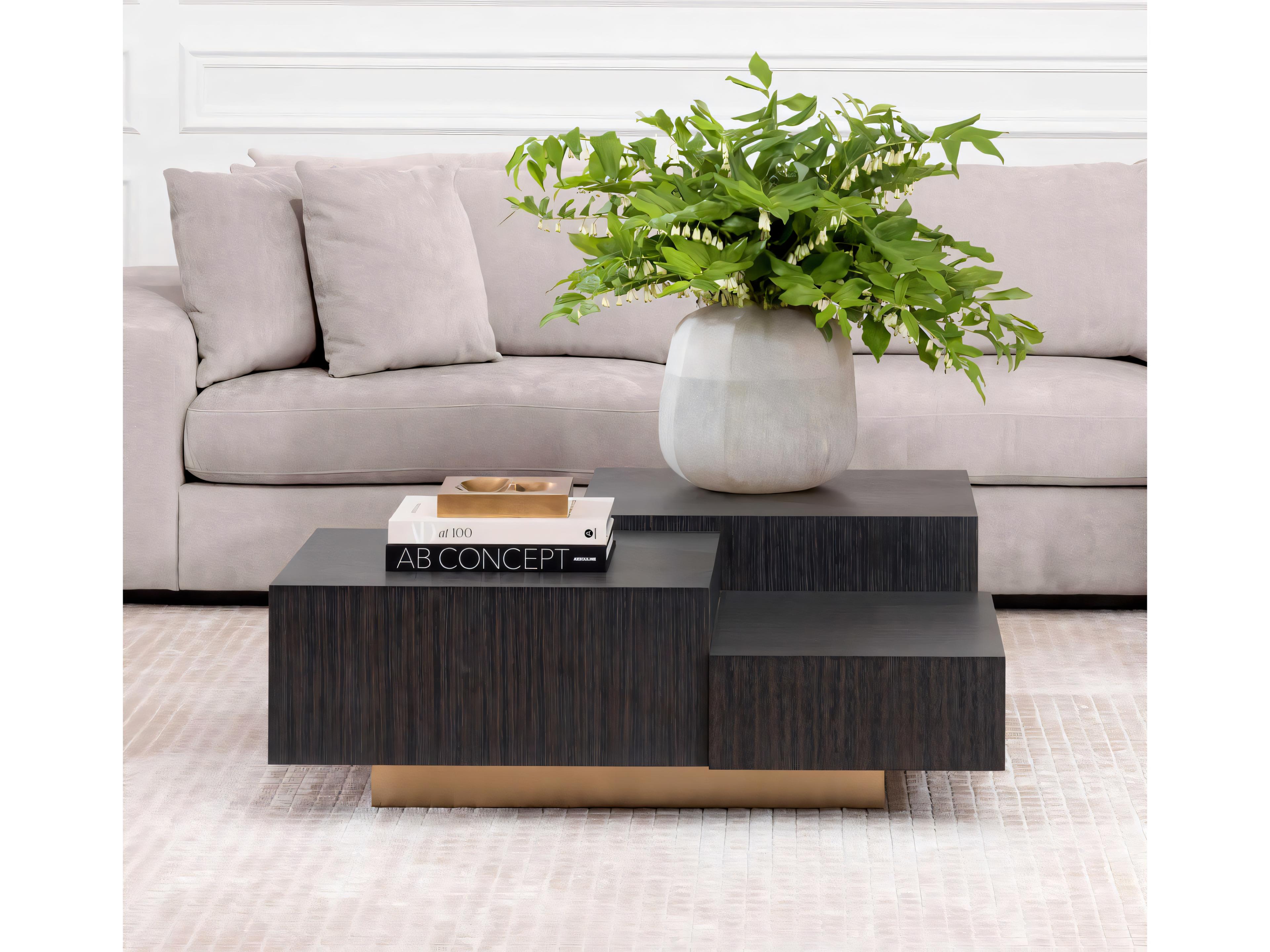 Eichholtz Nerone Charcoal Grey Oak Veneer Coffee Table