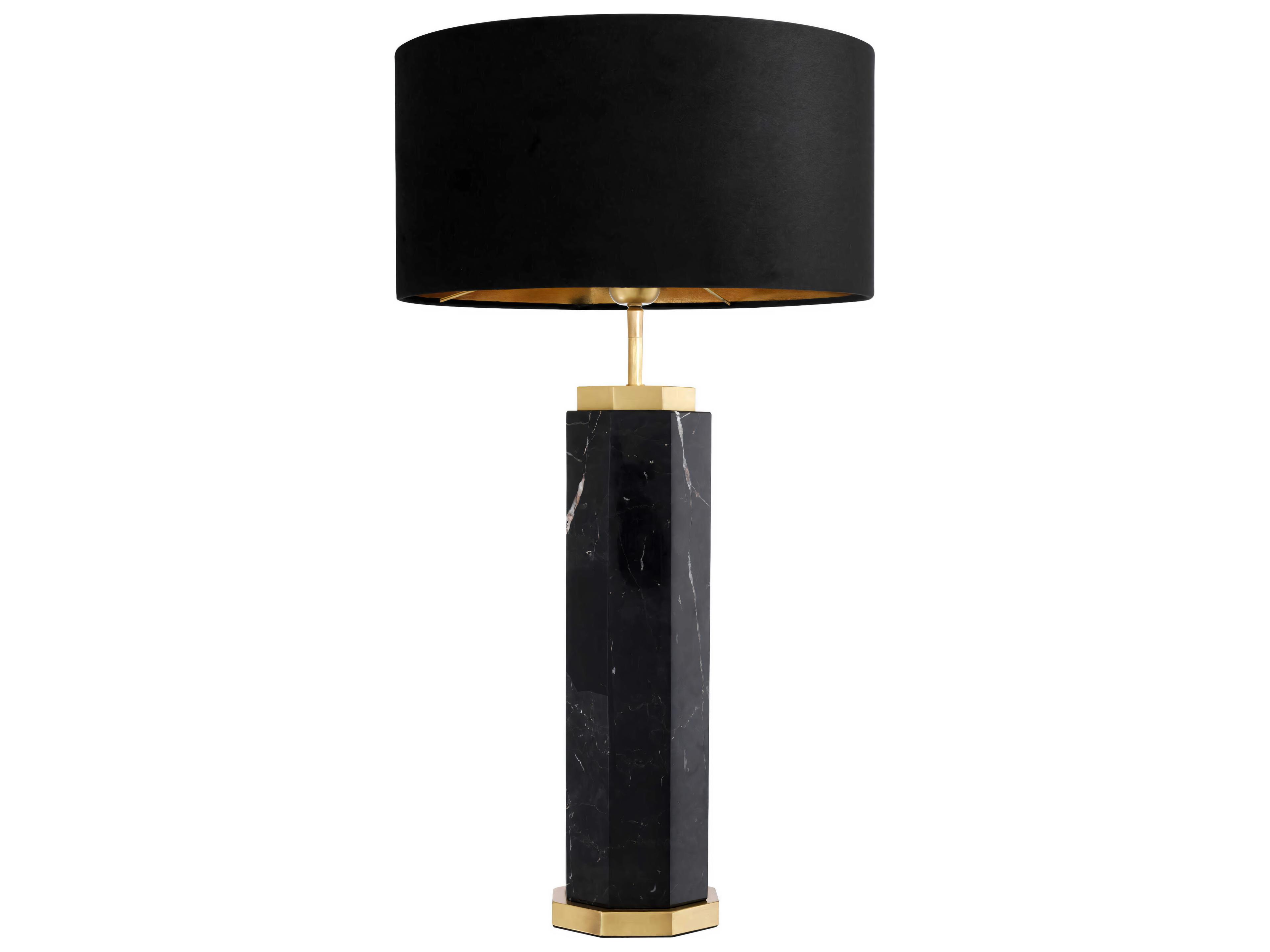 Eichholtz Newman Black Marble Incl Shade Table Lamp
