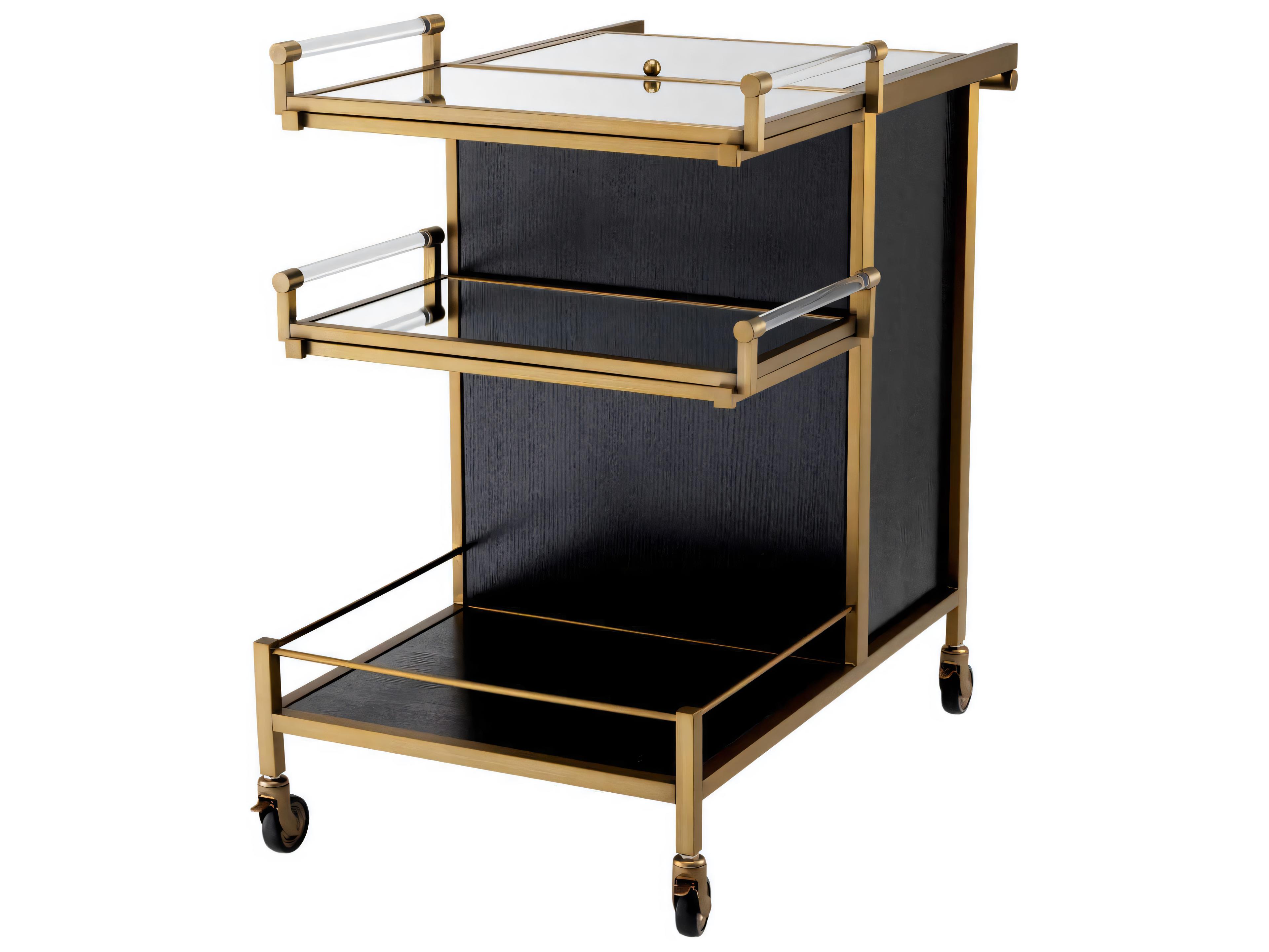Eichholtz Eiffel Brushed Brass Trolley